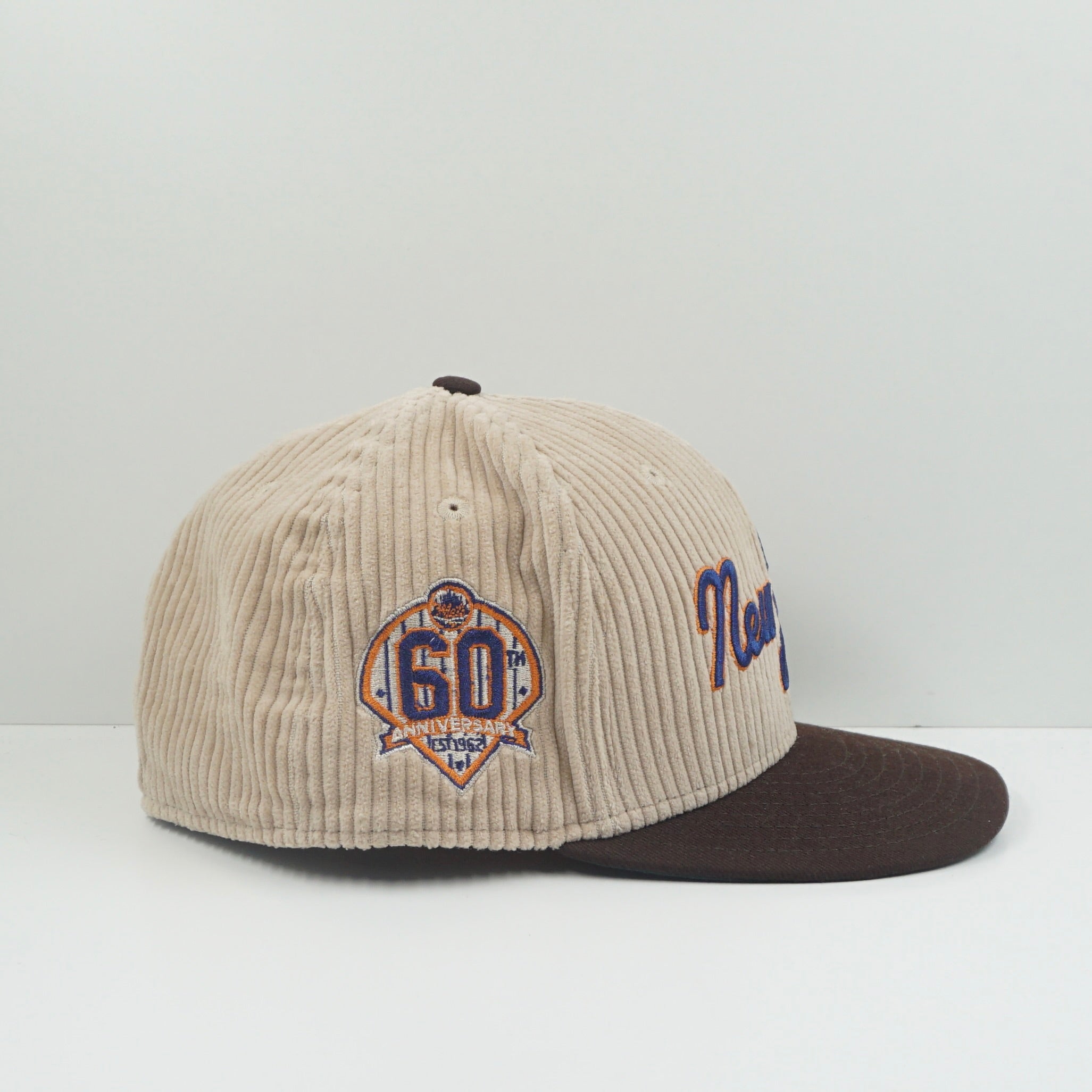 New Era New York Yankees 60th Anniversary Beige Corduroy Fitted Cap