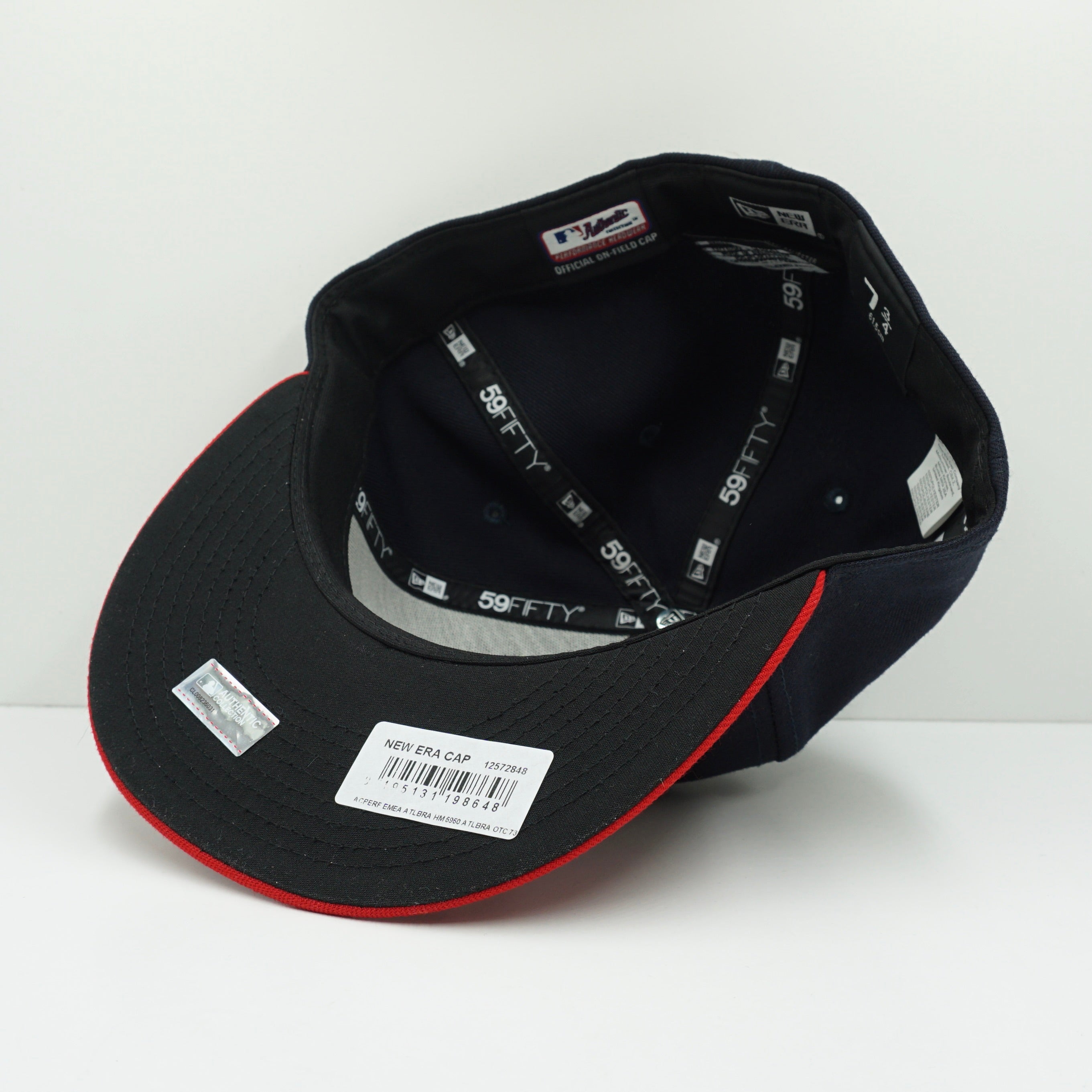 New Era Atlanta Braves Navy/Red Fitted Cap