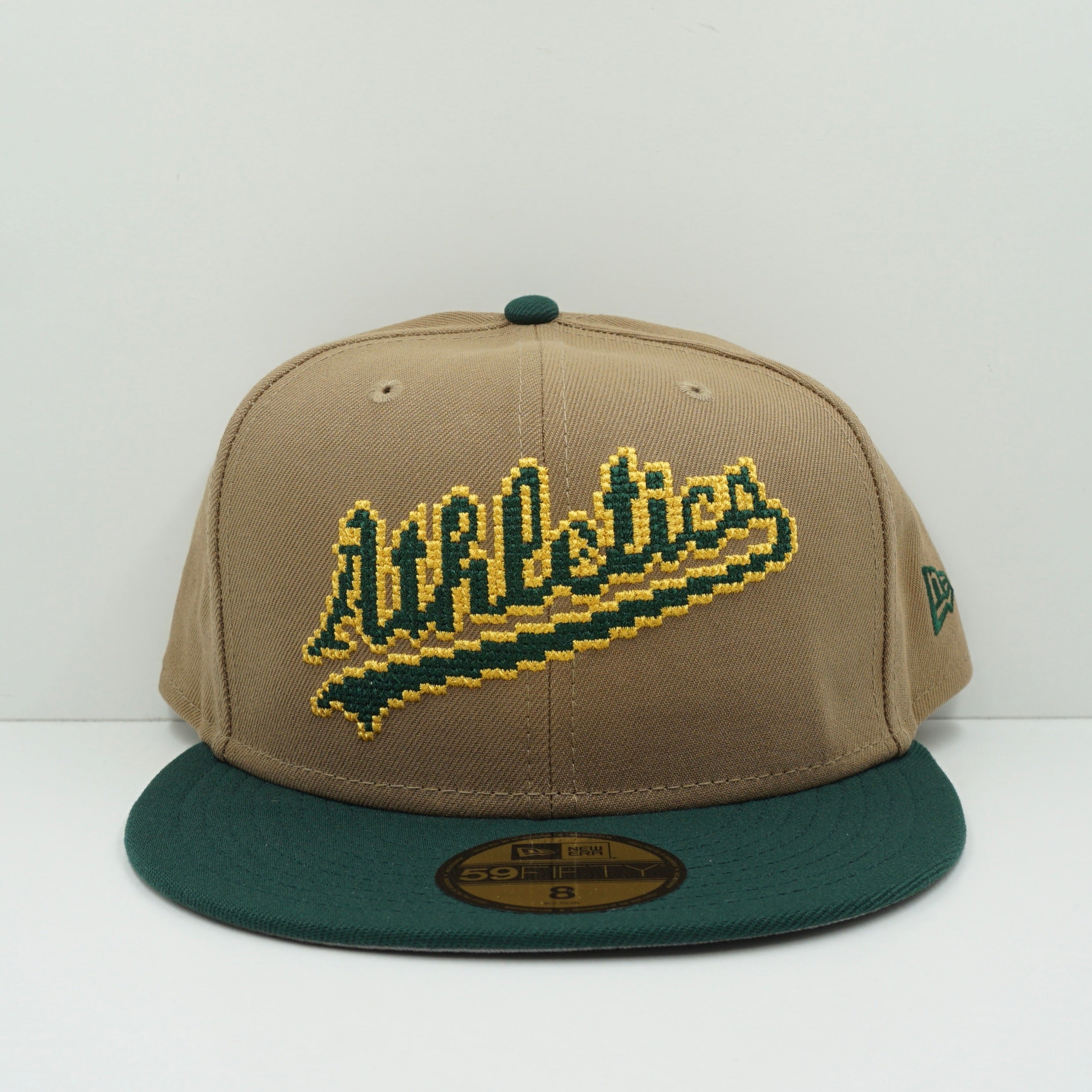 New Era Oakland A's 8-Bit Brown Green Fitted Cap