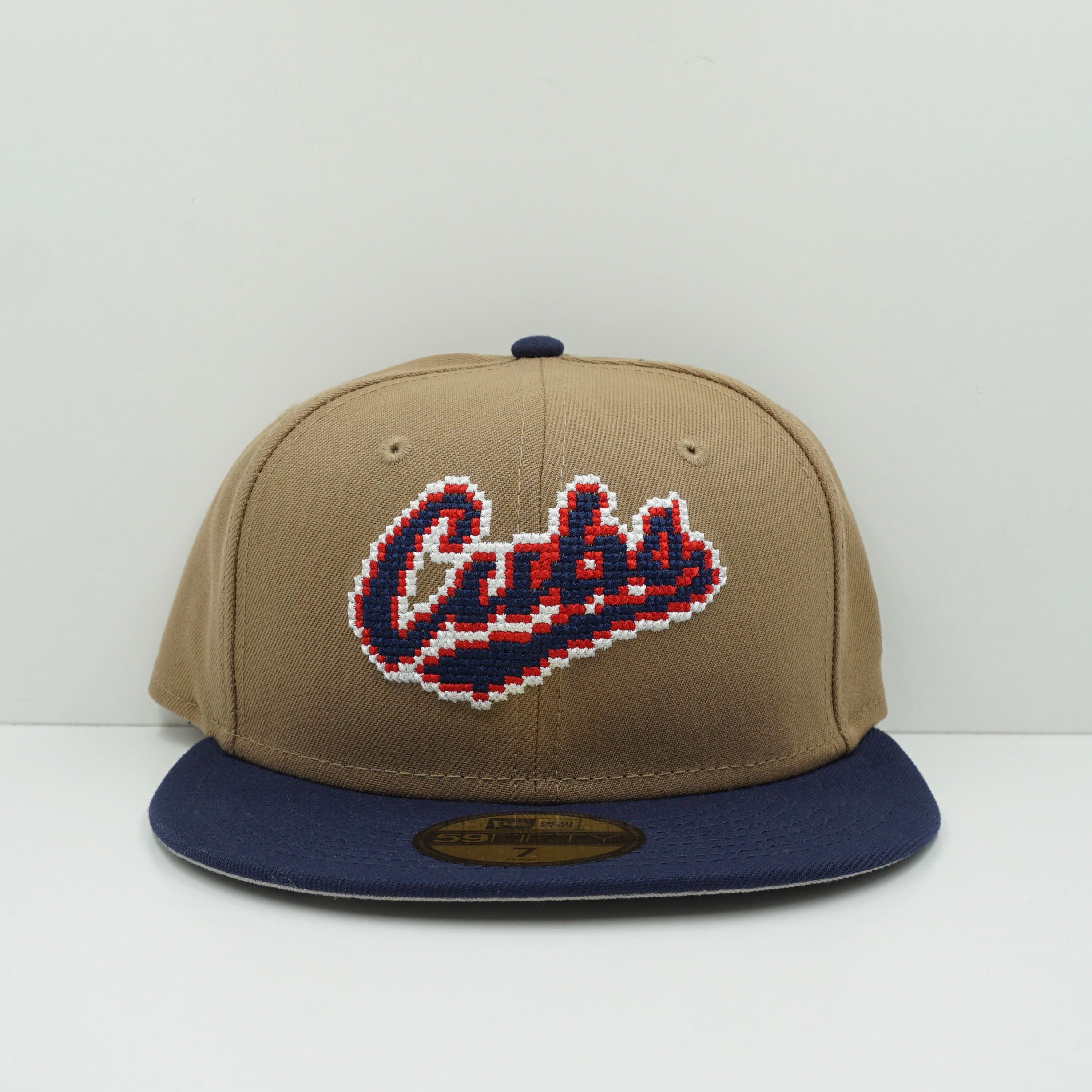 New Era Chicago Cubs 8-Bit Brown Navy Fitted Cap