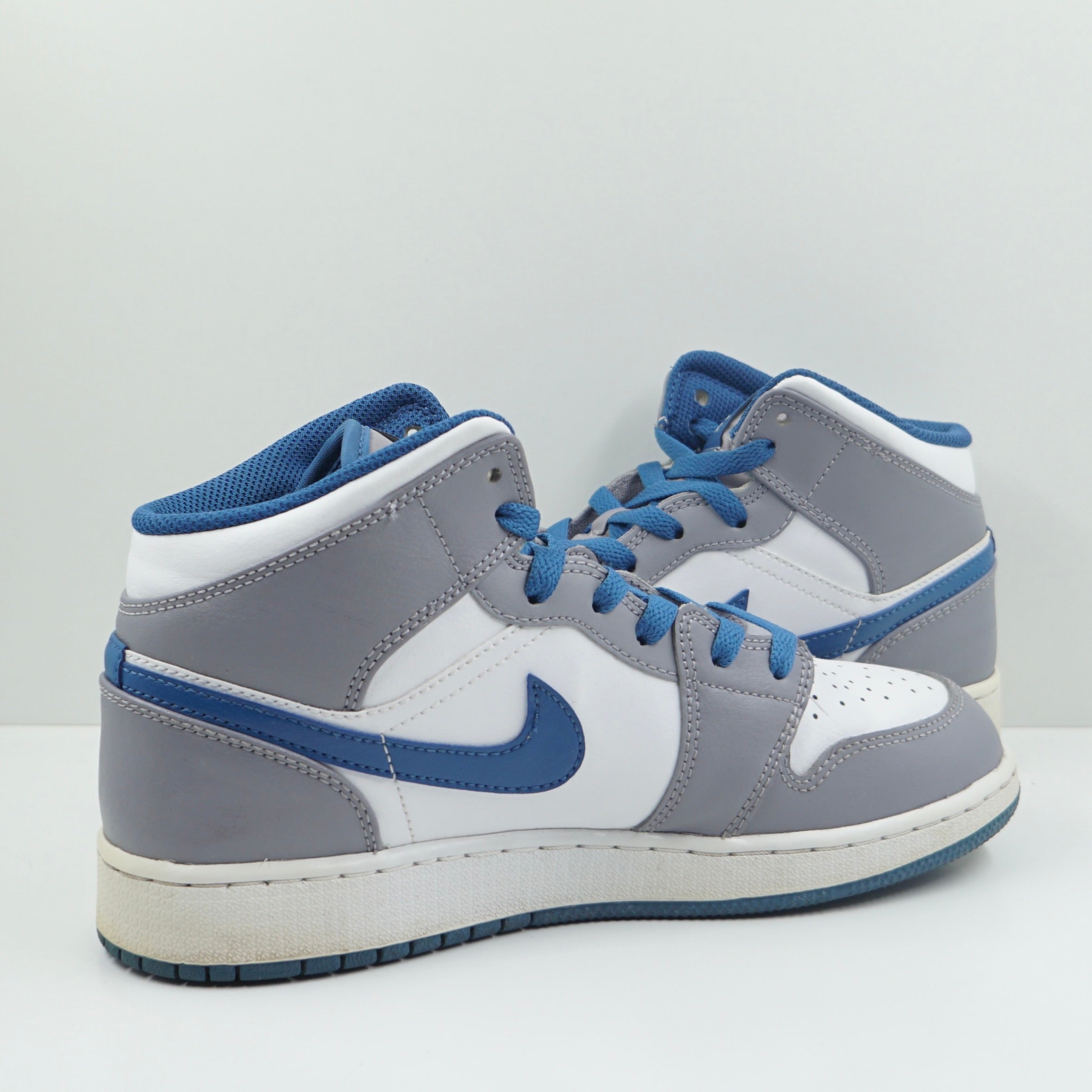 Jordan 1 Mid True Blue Cement (GS)