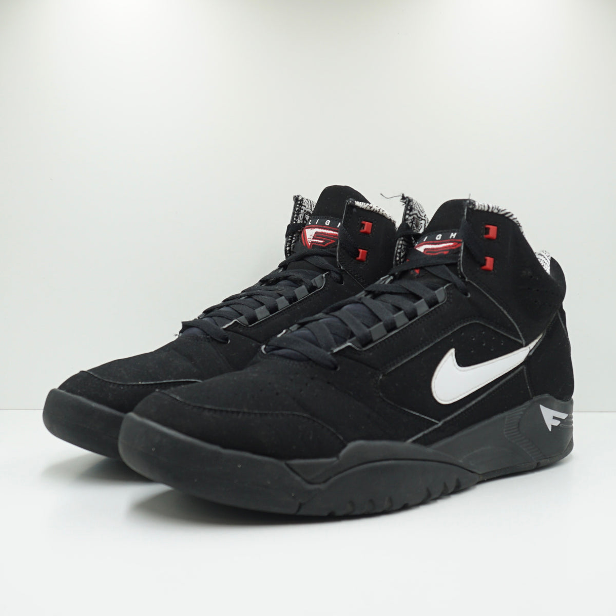 Nike Air Flight Lite II Mid Black White Varsity Red