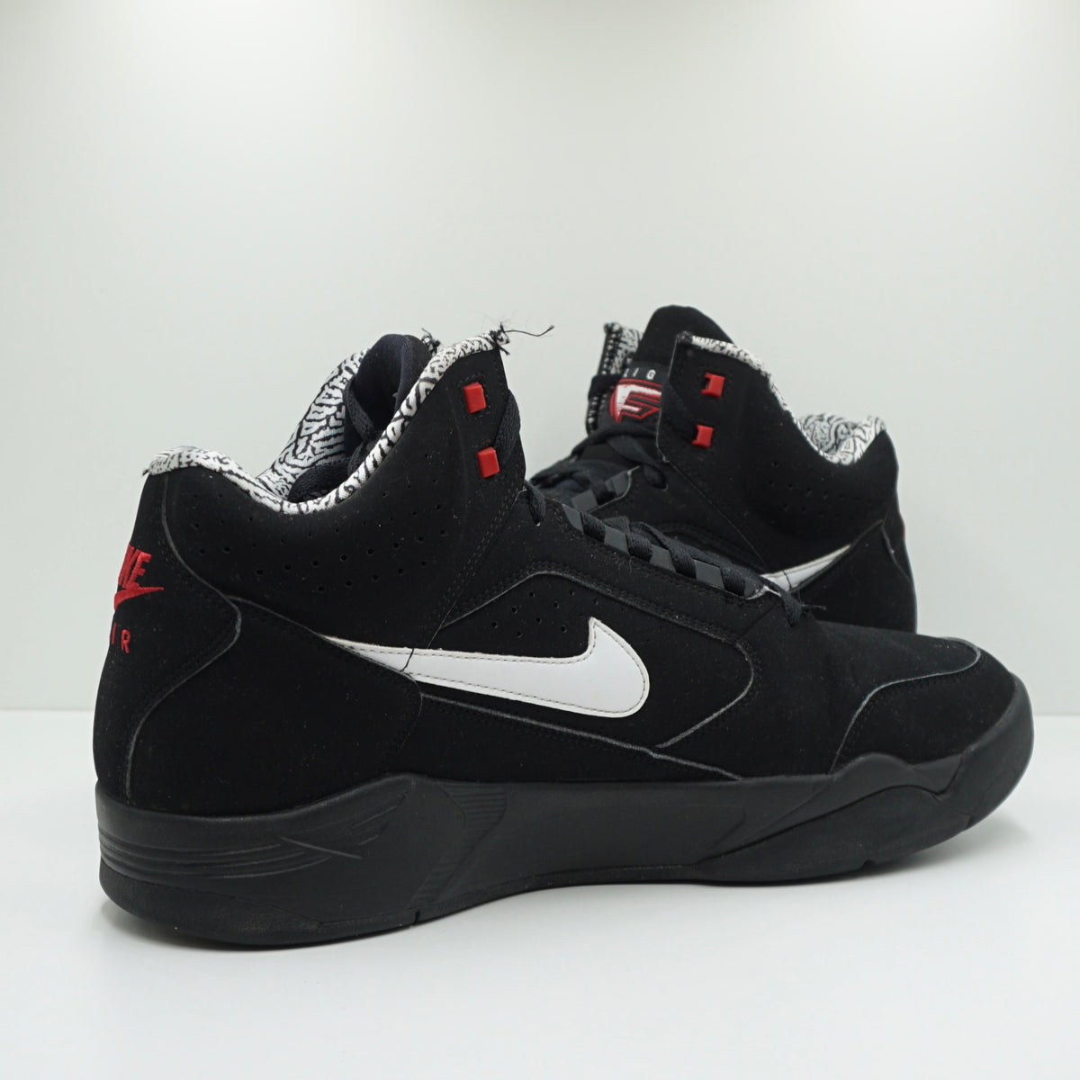 Nike Air Flight Lite II Mid Black White Varsity Red