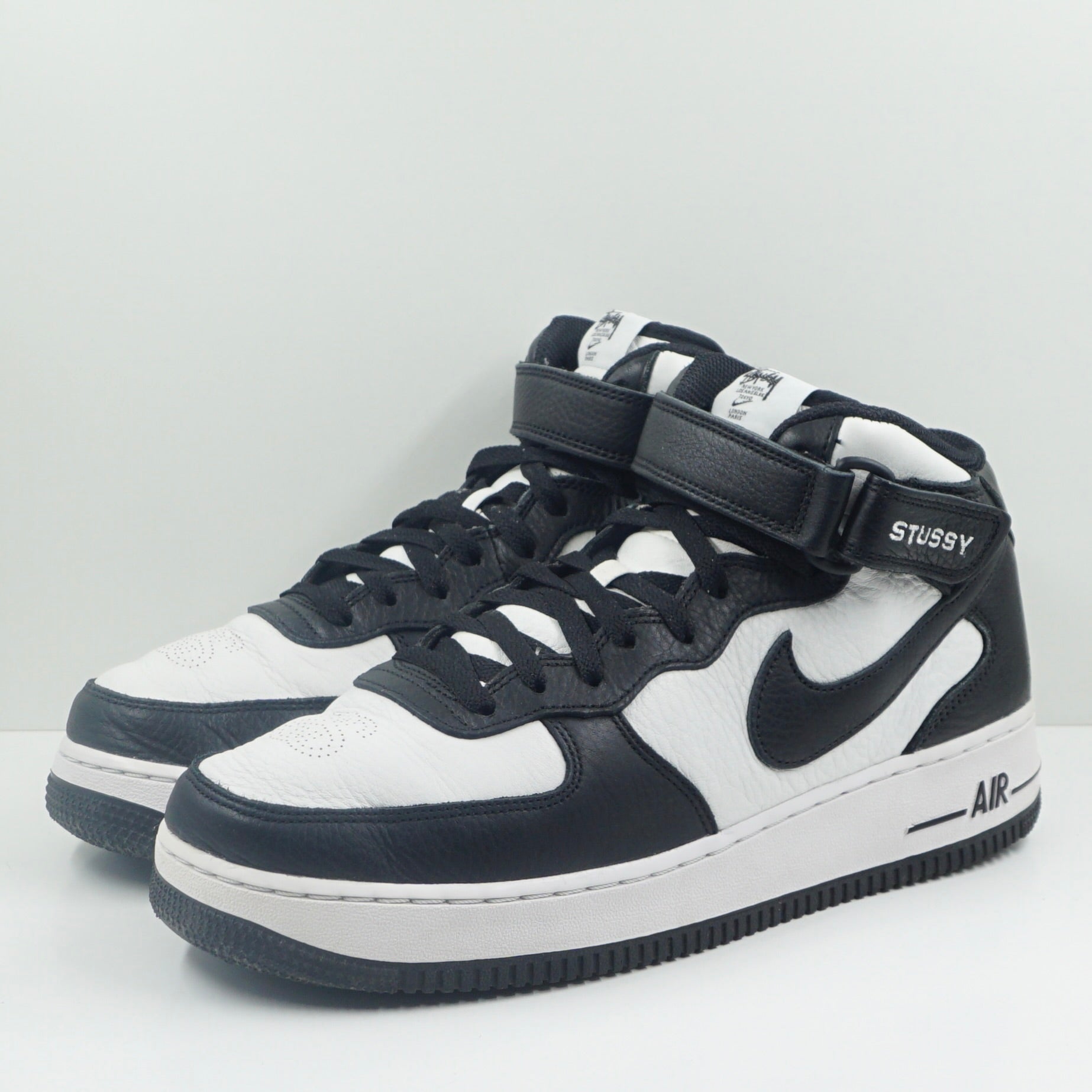 Nike Air Force 1 Mid Stussy Light Bone Black