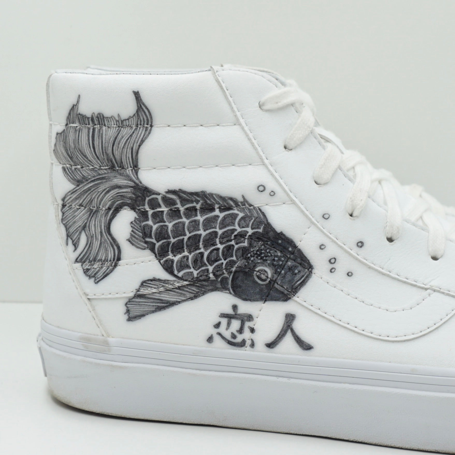 Vans Sk8-Hi White Custom