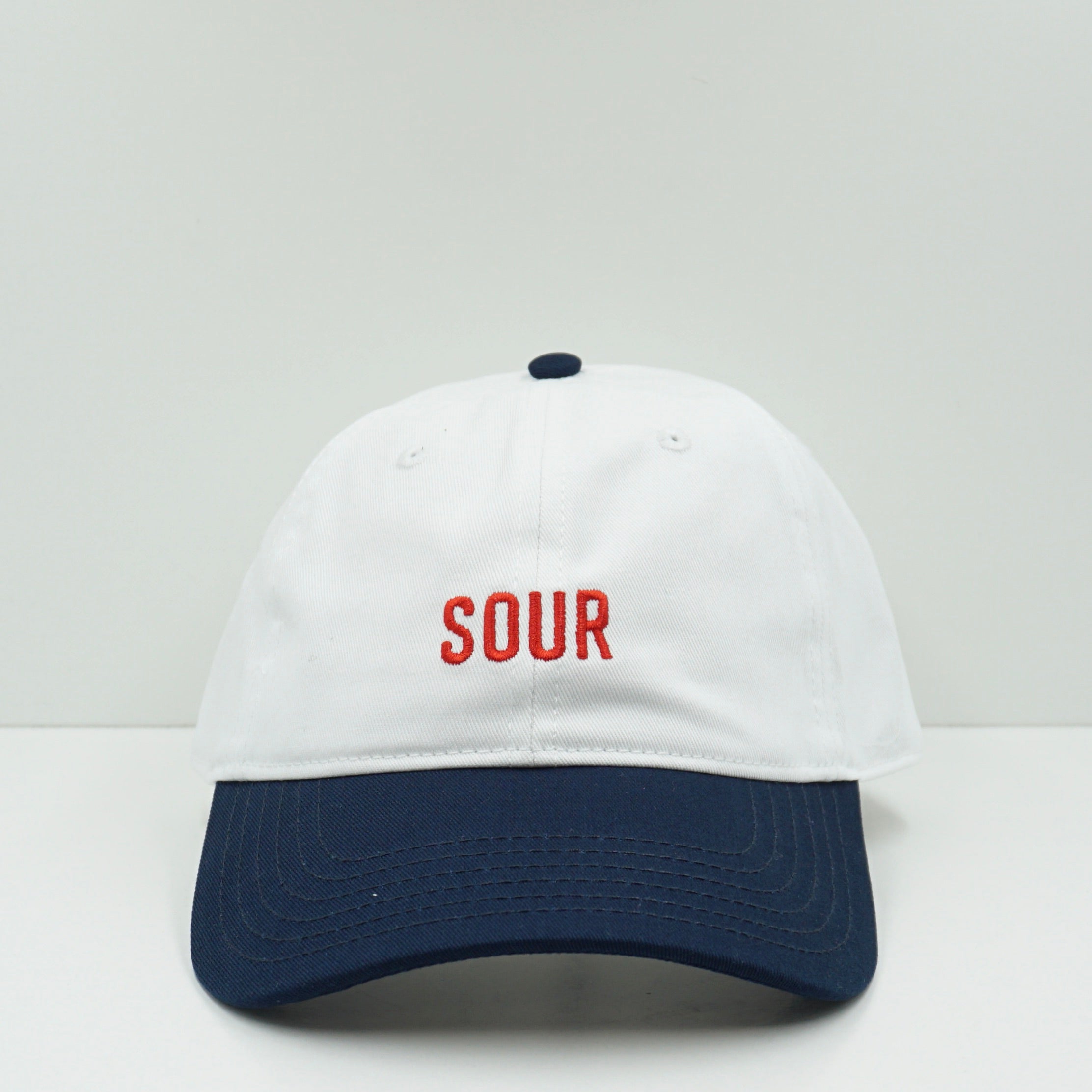 Sour Solution Army White Navy Red Adjustable Cap