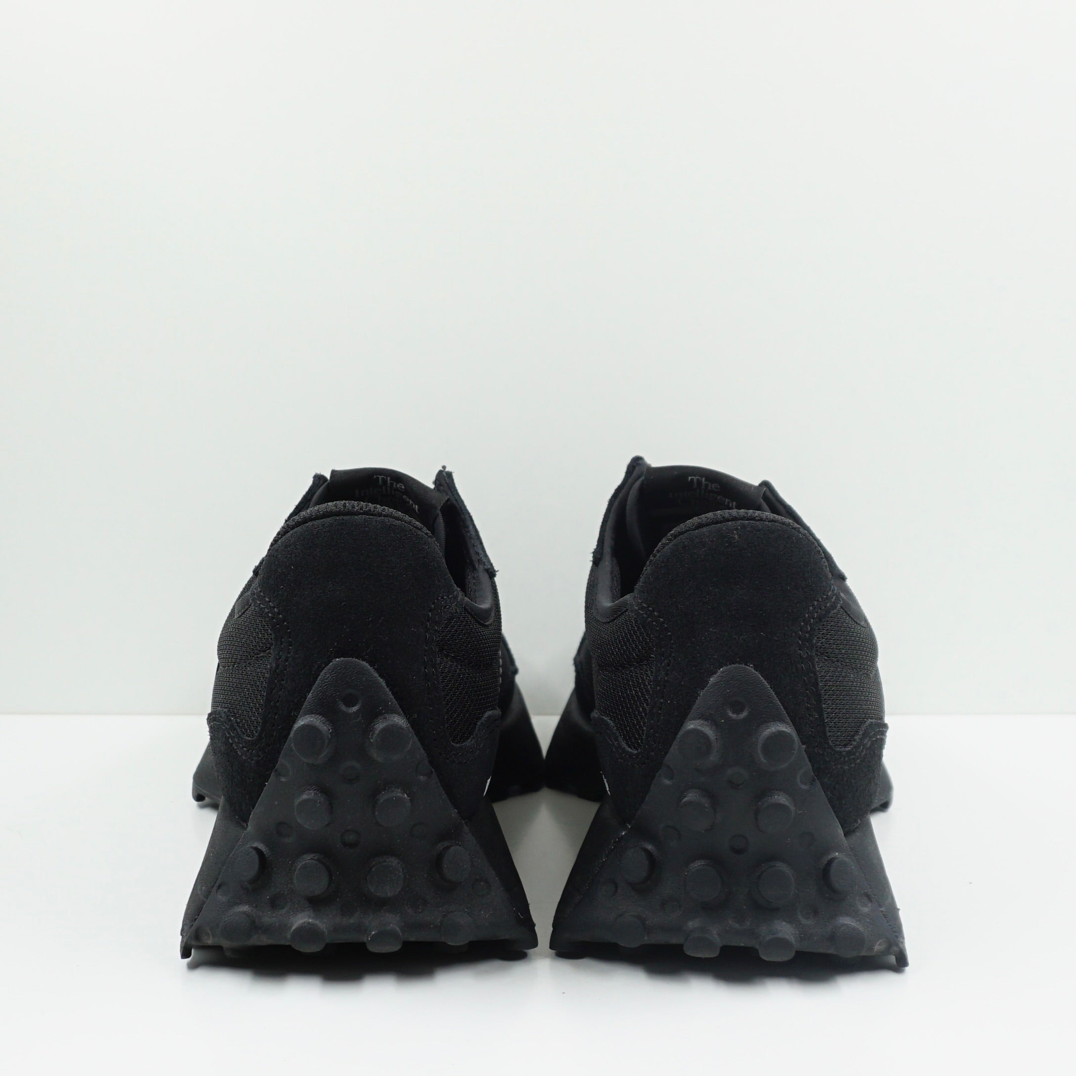 New Balance 327 Black White Tongue Logo