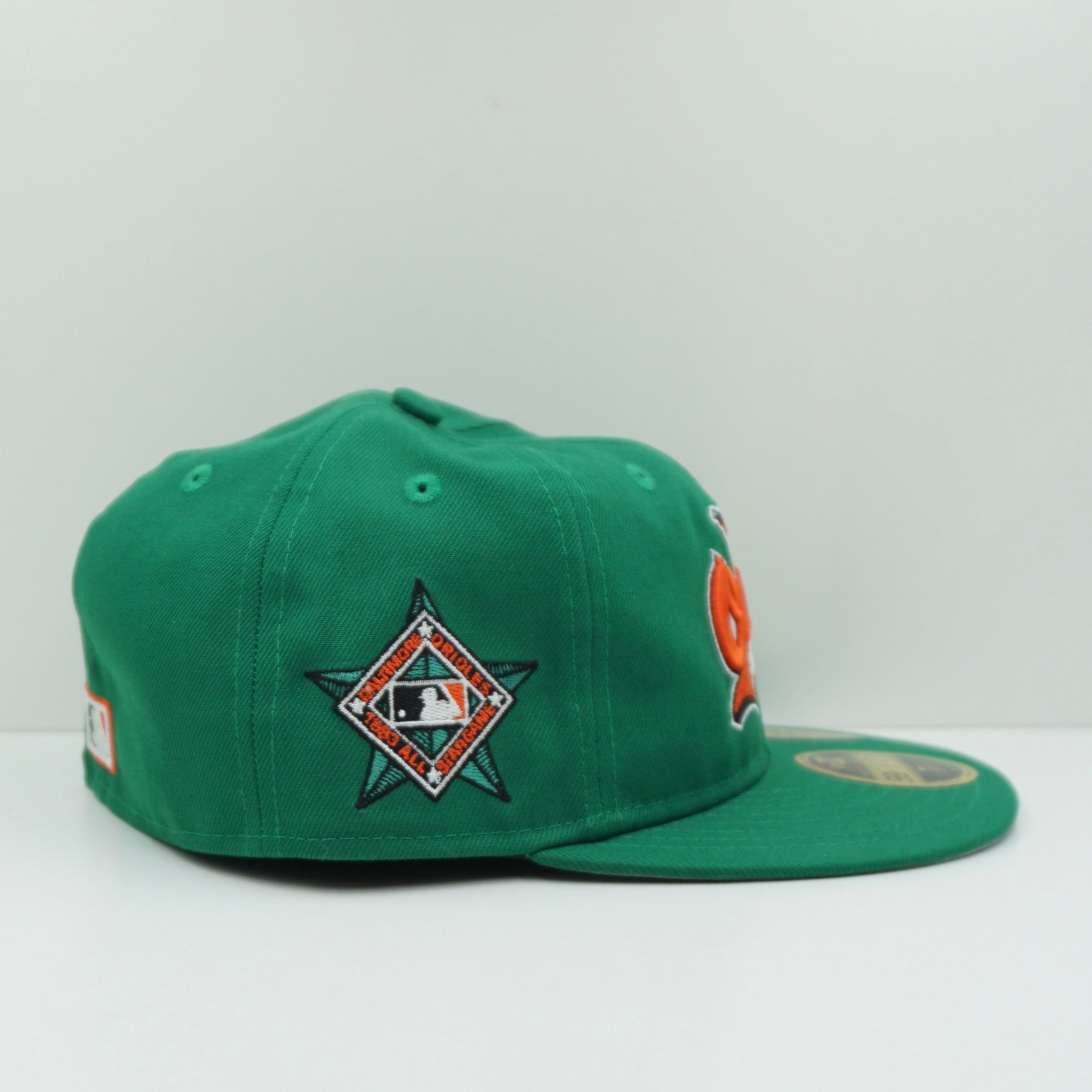 New Era MLB Coop Pin Retro Crown Baltimore Orioles Green Orange Fitted Cap