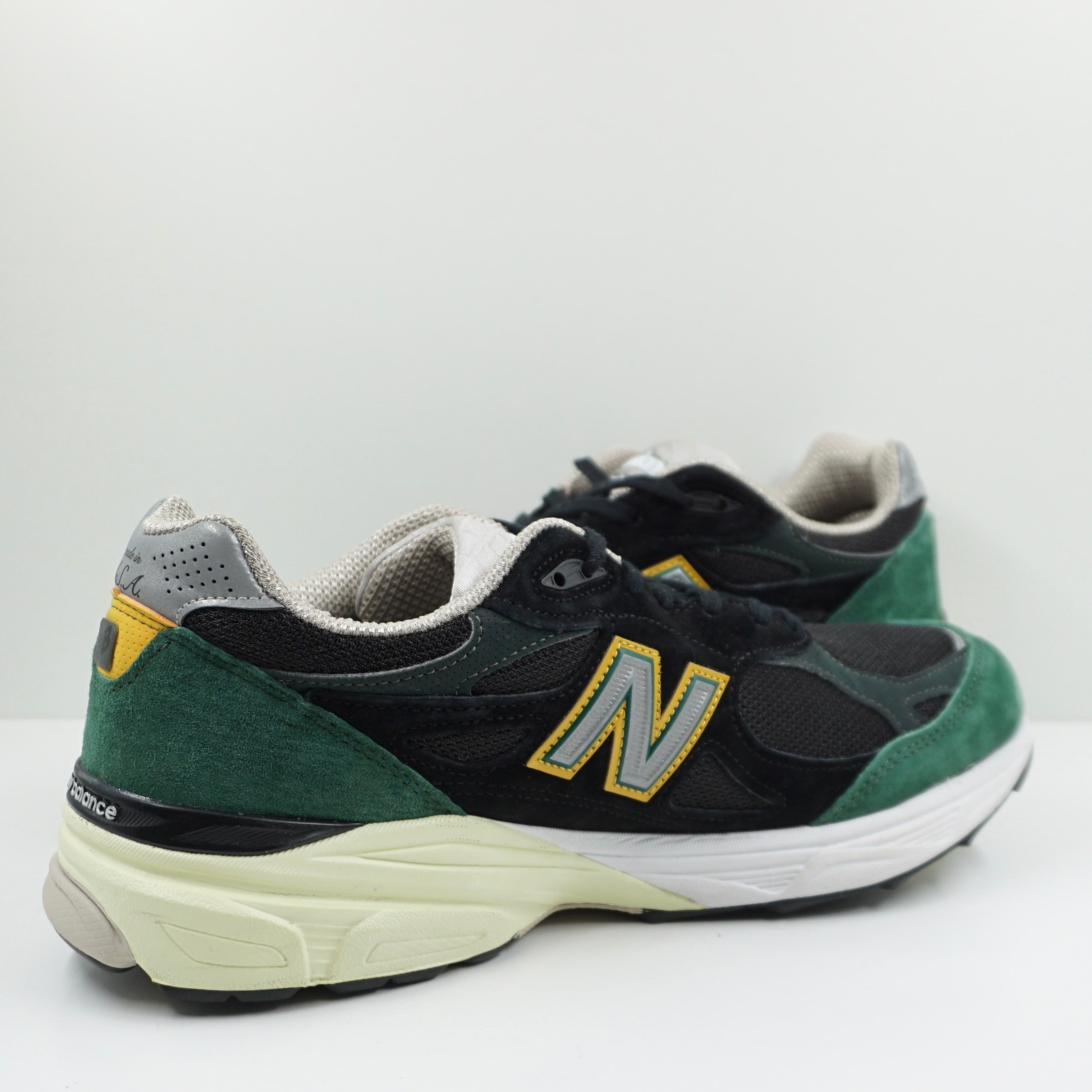 New Balance 990v3 MiUSA Black Green Yellow