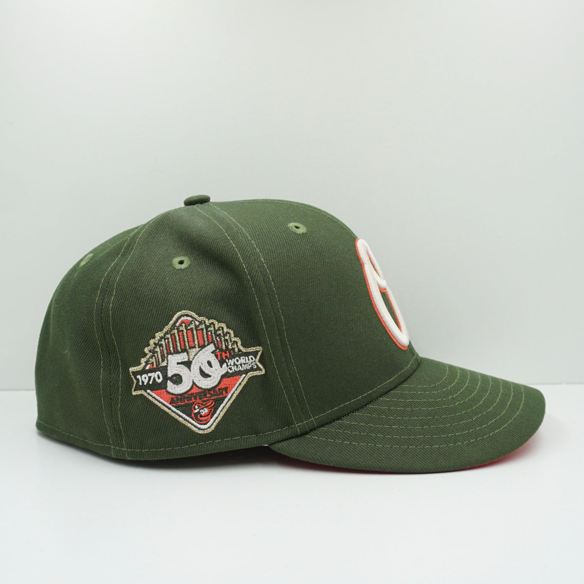 New Era Cooperstown Baltimore Orioles Vortex Green Lava Fitted Cap