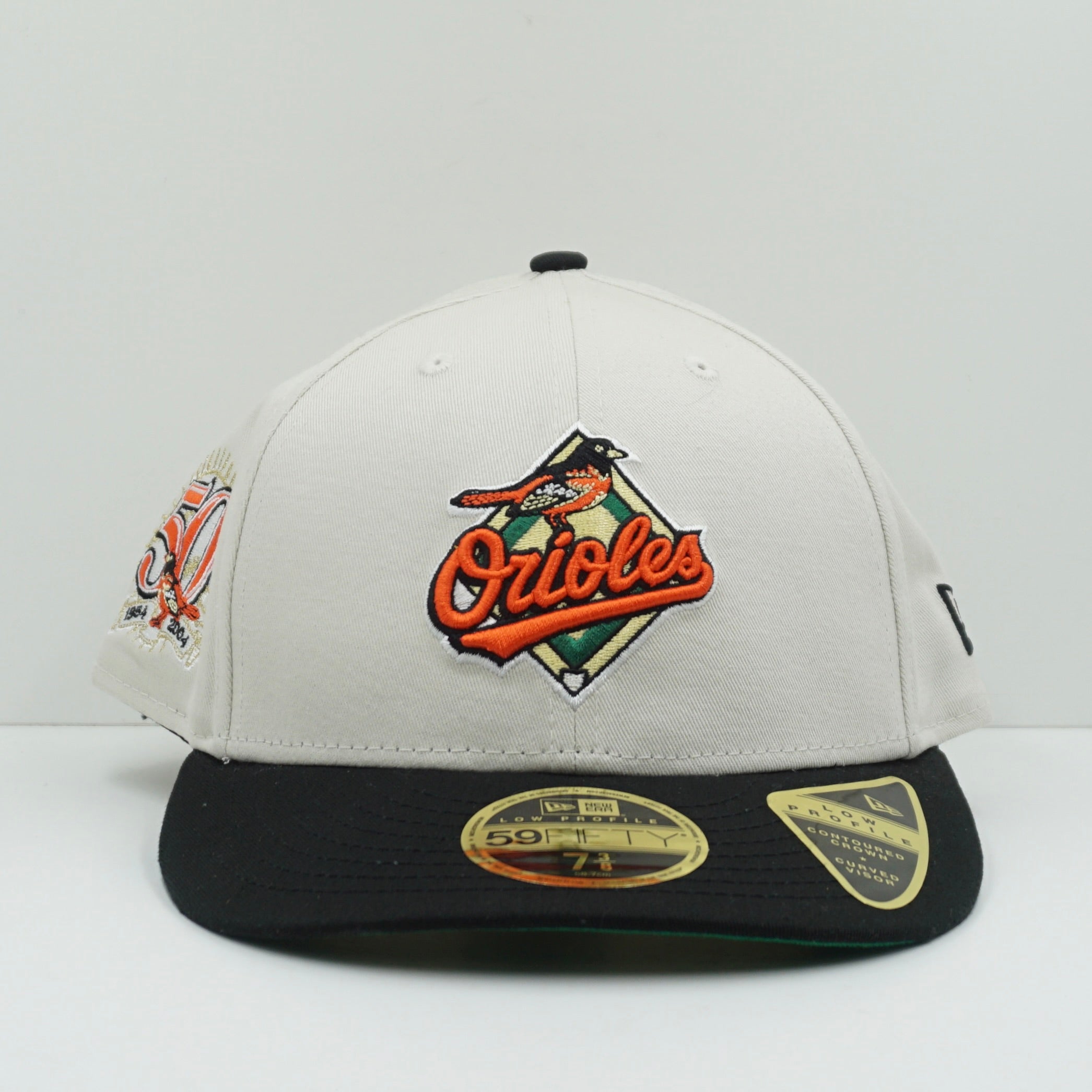 New Era MLB Low Profile Baltimore Orioles Beige Fitted Cap