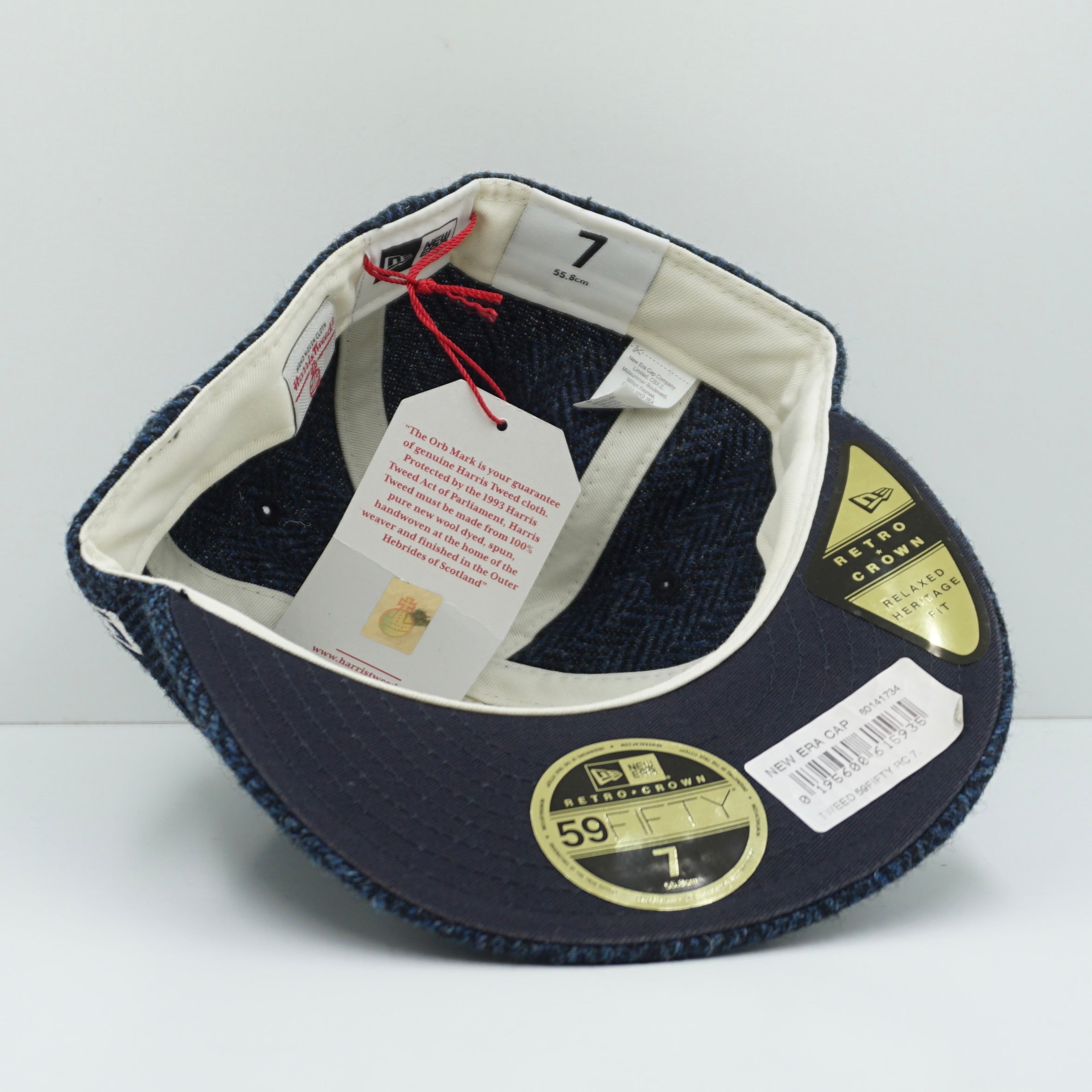 New Era Retro Crown Tweed Navy Fitted Cap