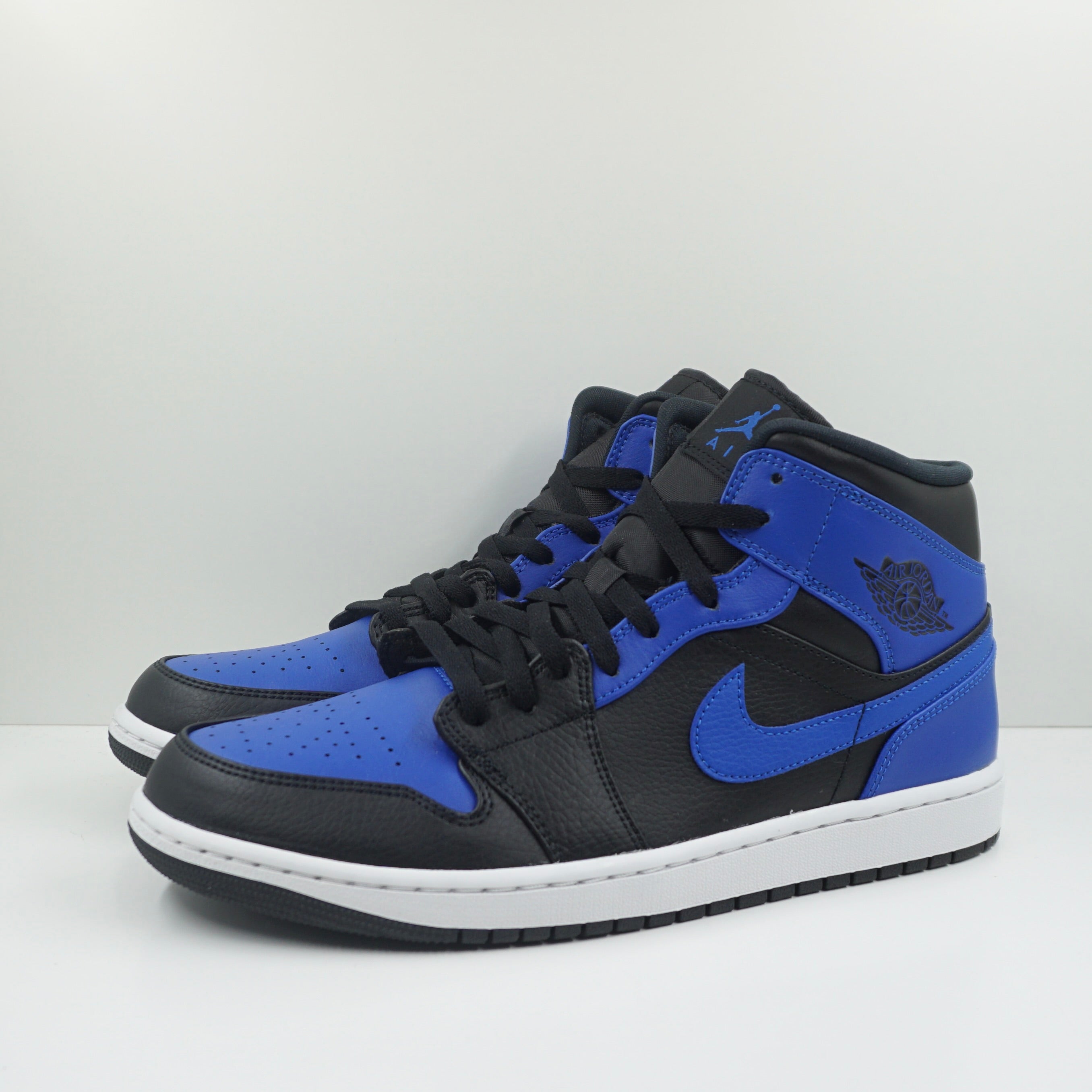 Jordan 1 Mid Hyper Royal Tumbled Leather