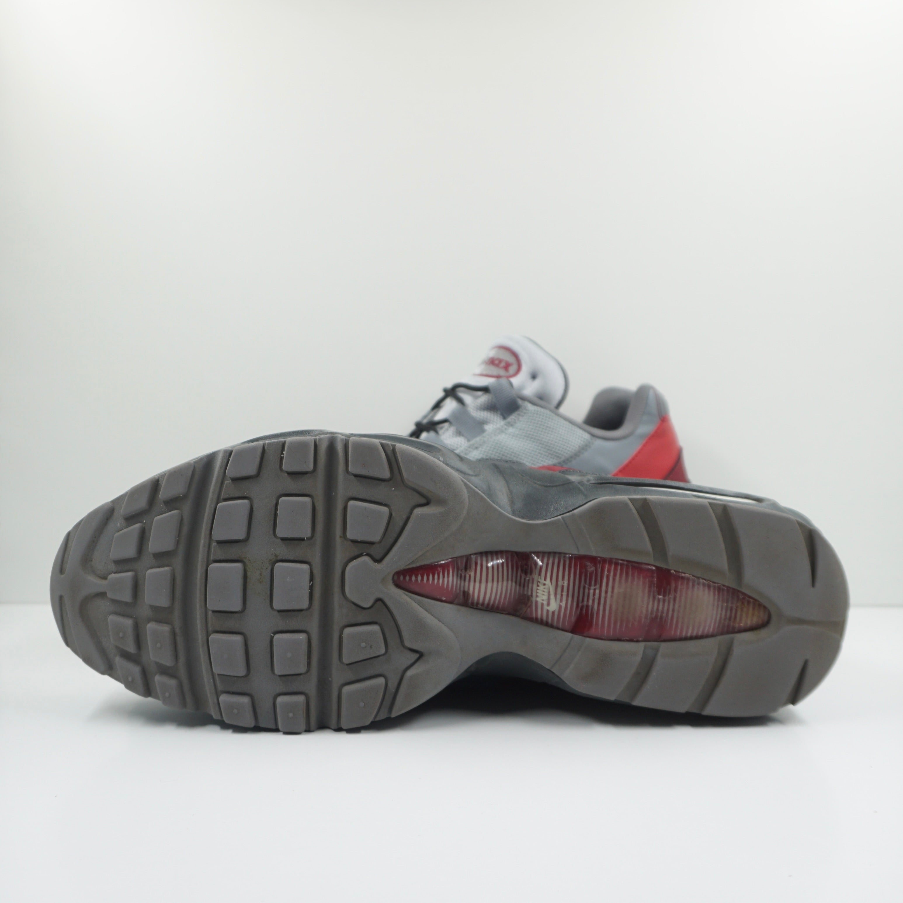air max 95 grey team red