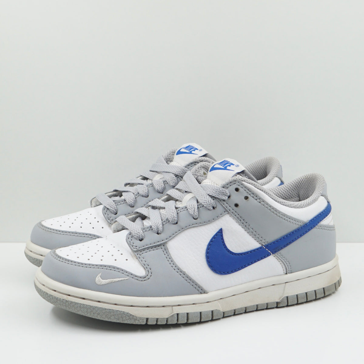 Nike Dunk Low Mini Swoosh Wolf Grey Game Royal (GS)