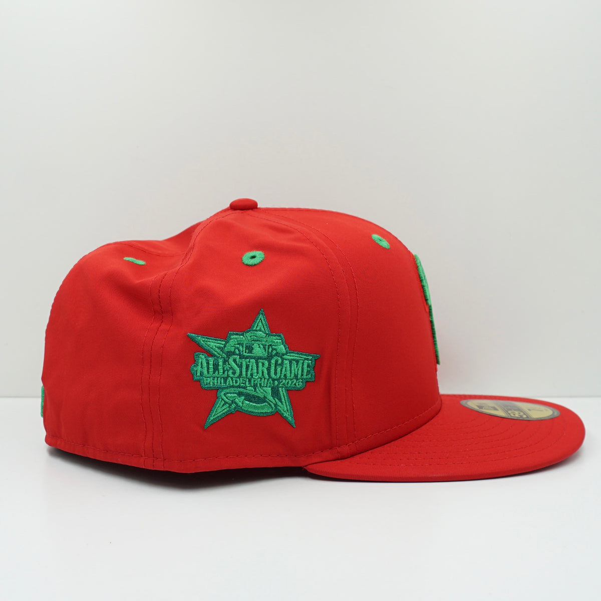 New Era Philadelphia Phillies On Field Green Logo Red Fitted Cap