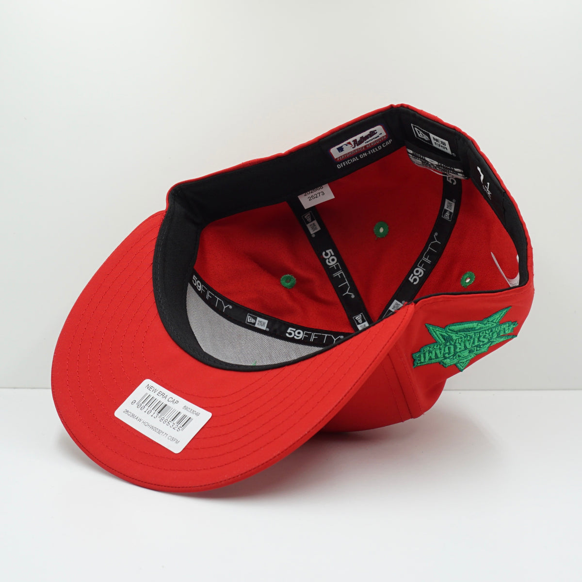New Era Philadelphia Phillies On Field Green Logo Red Fitted Cap