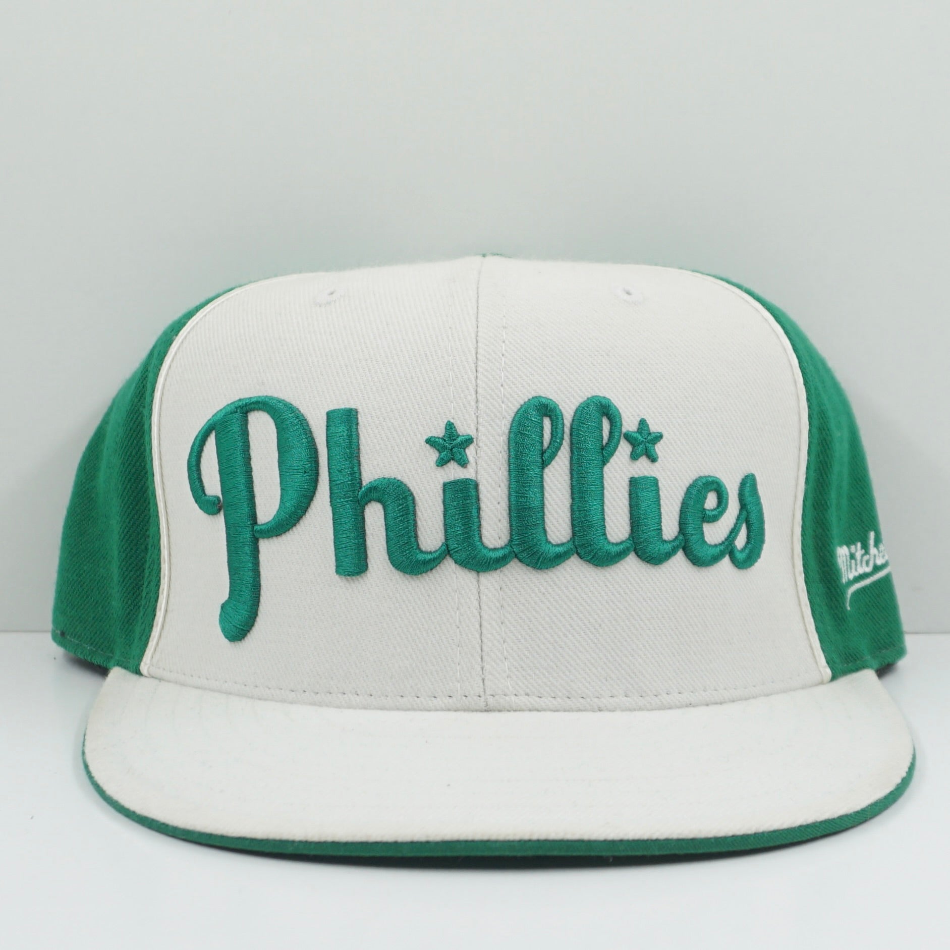 Mitchell & Ness Philadelphia Phillies White Green Fitted Cap