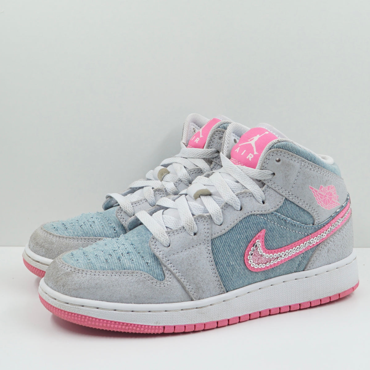 Jordan 1 Mid Denim Sequin (GS)