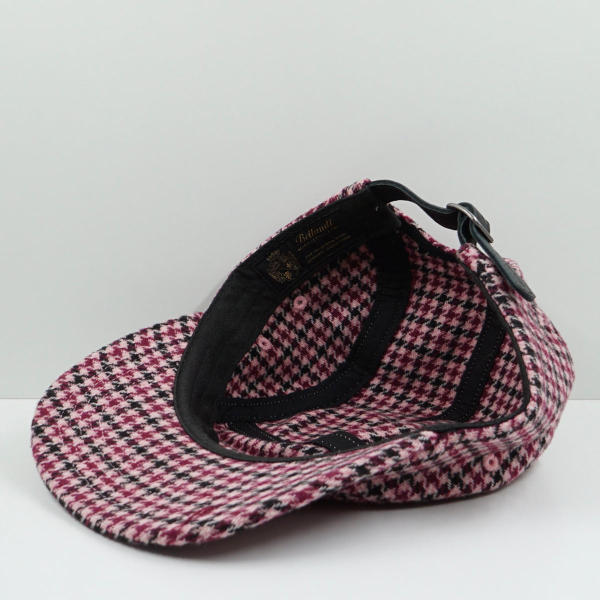 Supreme FW23 Houndstooth Wool Camp Pink Adjustable Cap