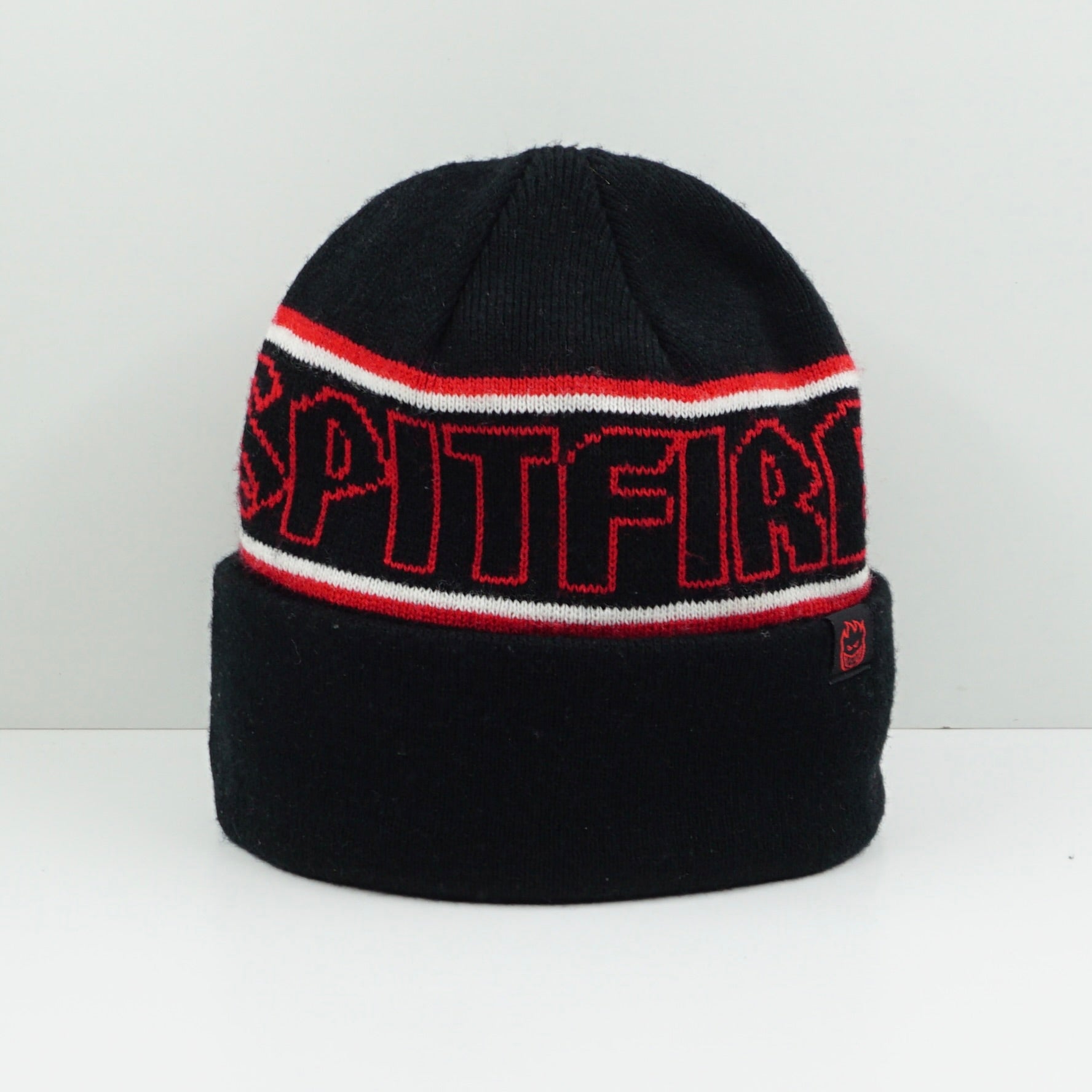 Spitfire Black Red Beanie