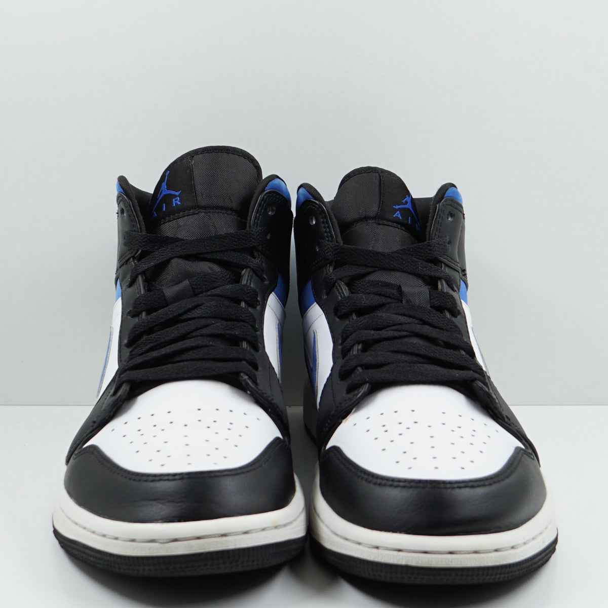 Jordan 1 Mid White Black Racer Blue
