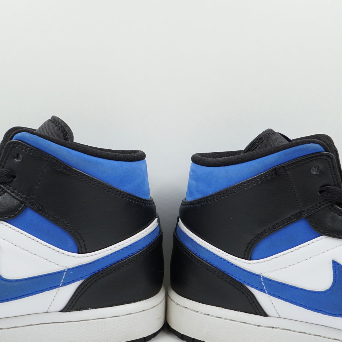 Jordan 1 Mid White Black Racer Blue