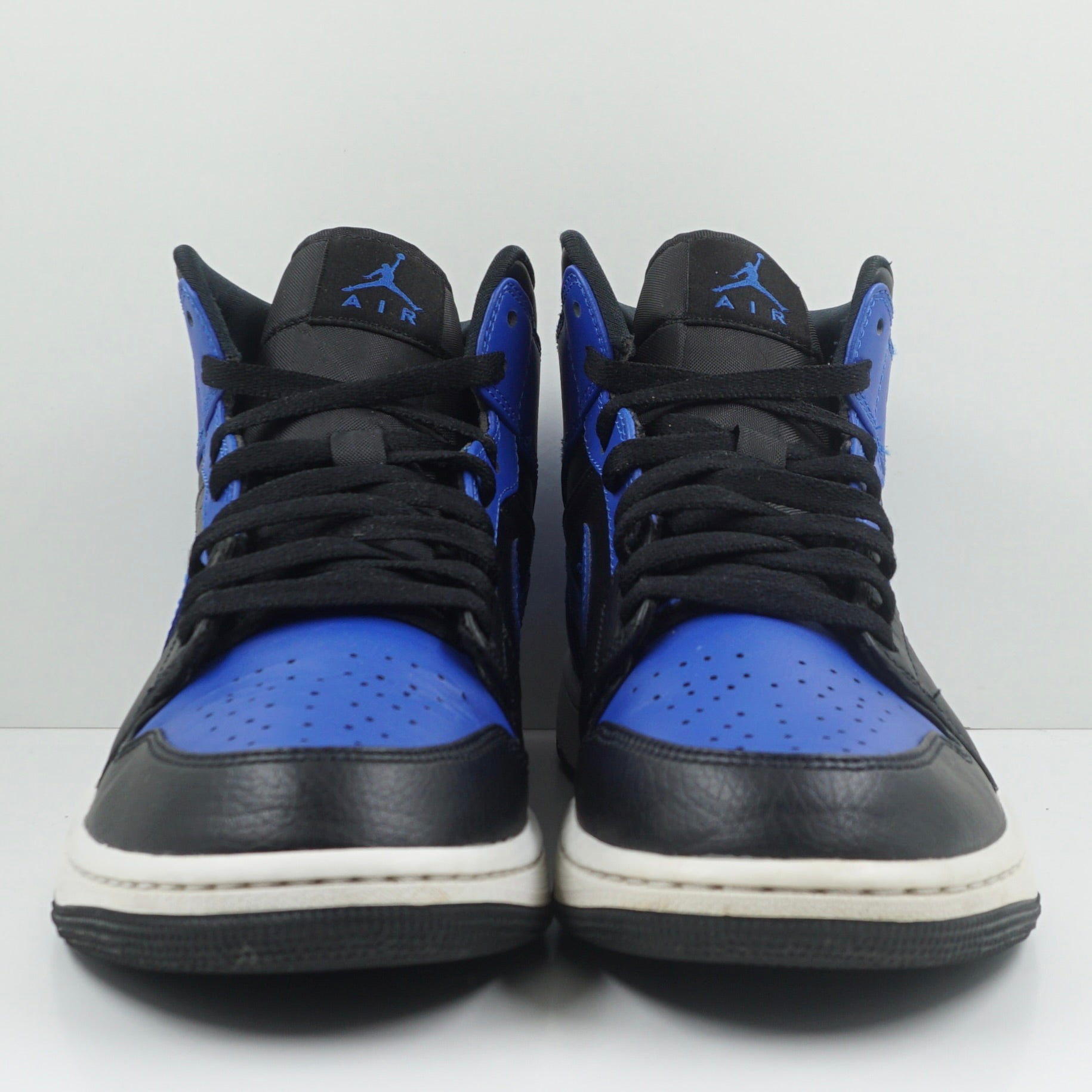 Jordan 1 Mid Hyper Royal Tumbled Leather