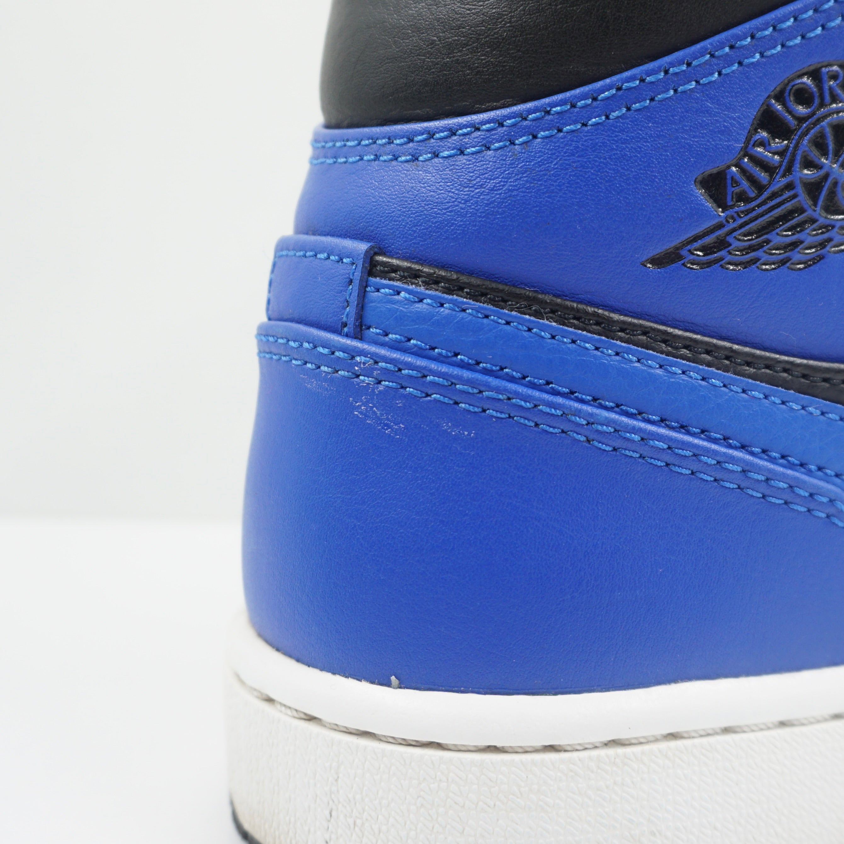 Jordan 1 Mid Hyper Royal Tumbled Leather
