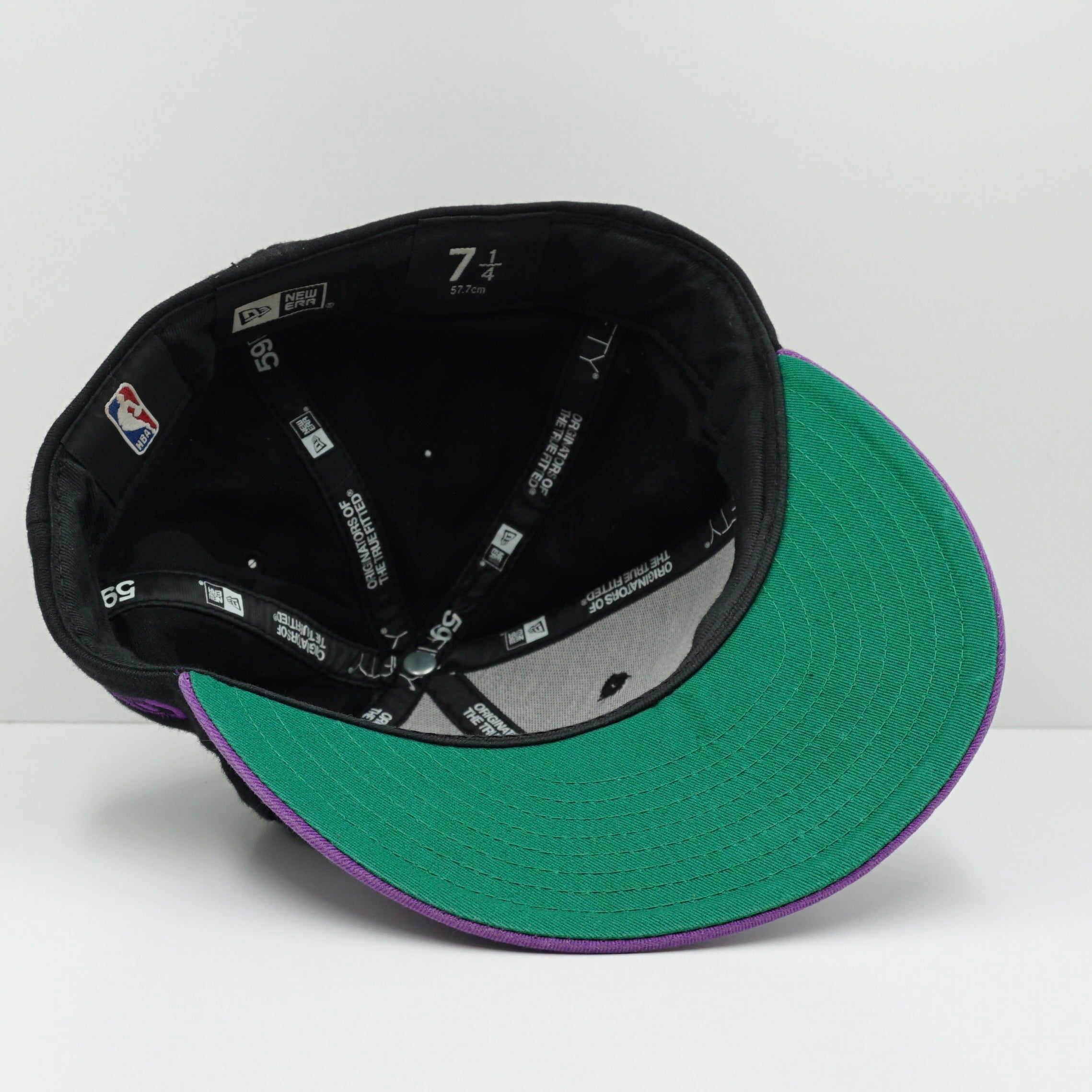 New Era NBA Lakers Black Purple Brim Fitted Cap