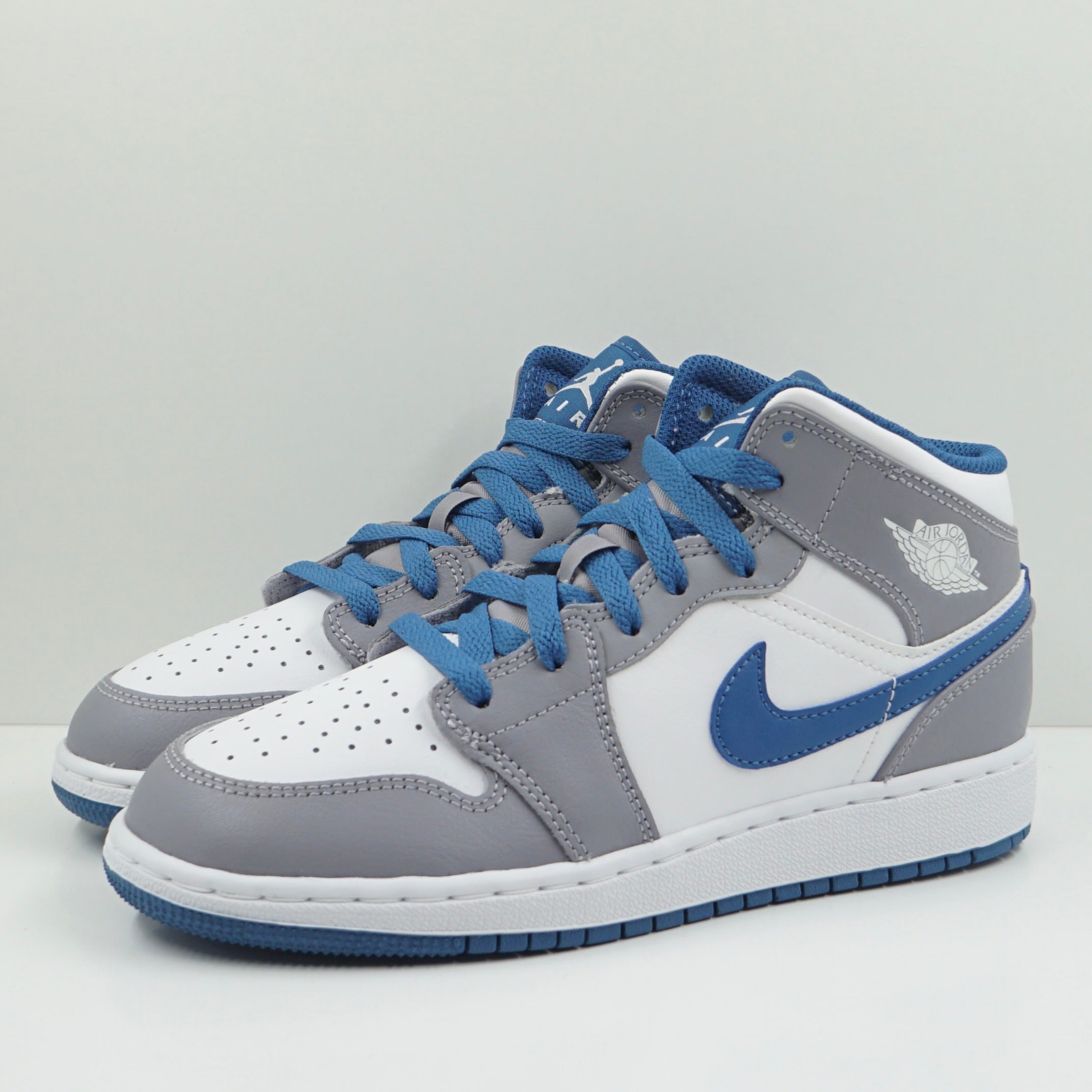 Jordan 1 Mid True Blue Cement (GS)