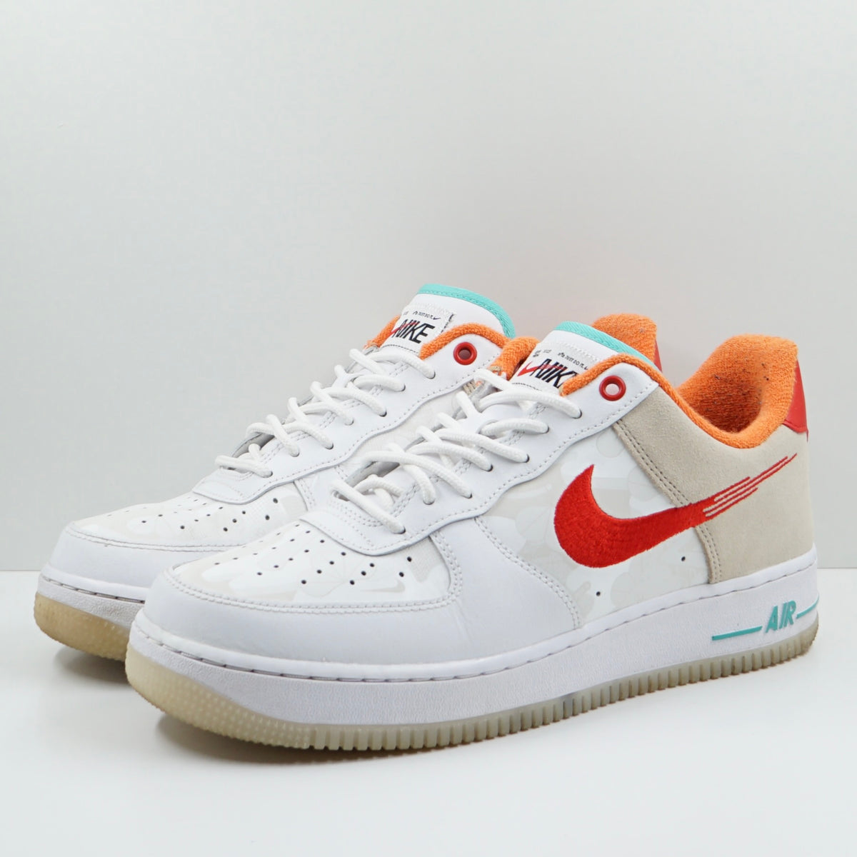 Nike Air Force 1 Low '07 PRM Just Do It White Red Teal