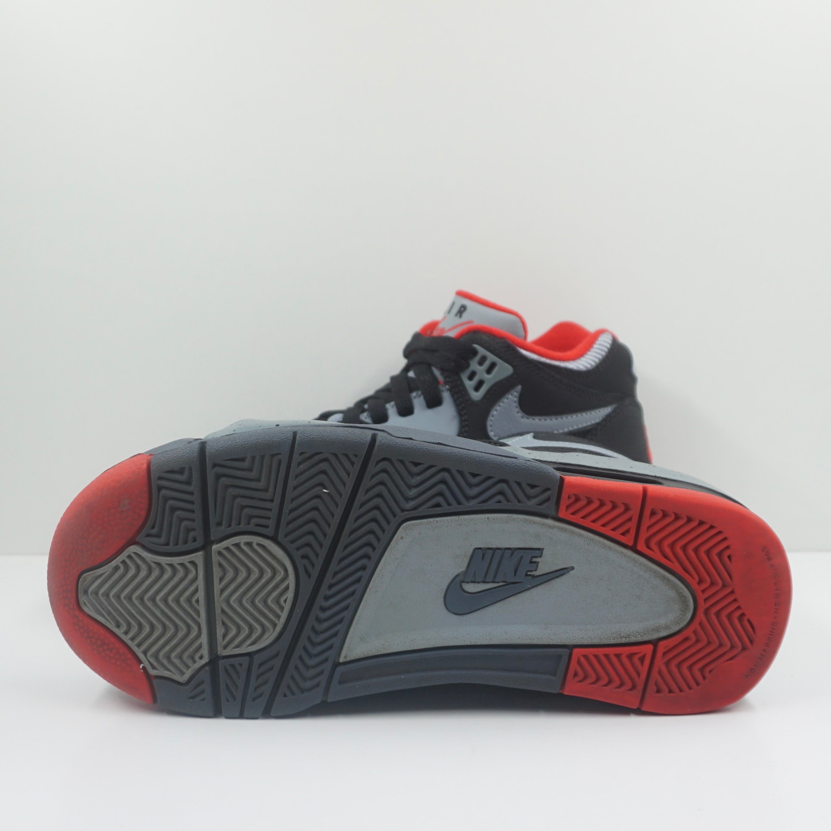 Nike Air Flight 89 Black Dark Magnet Grey University Red (GS)