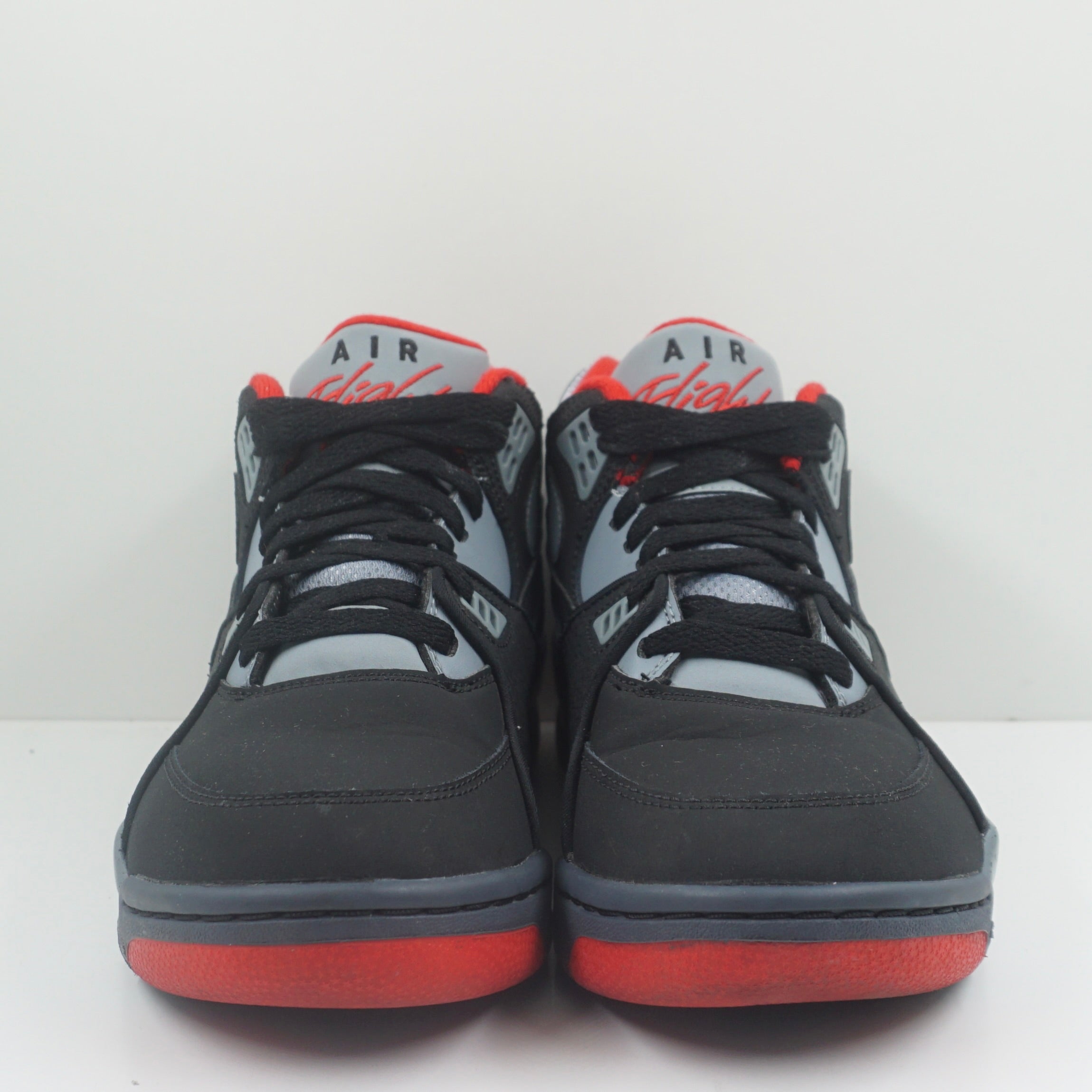 Nike Air Flight 89 Black Dark Magnet Grey University Red (GS)