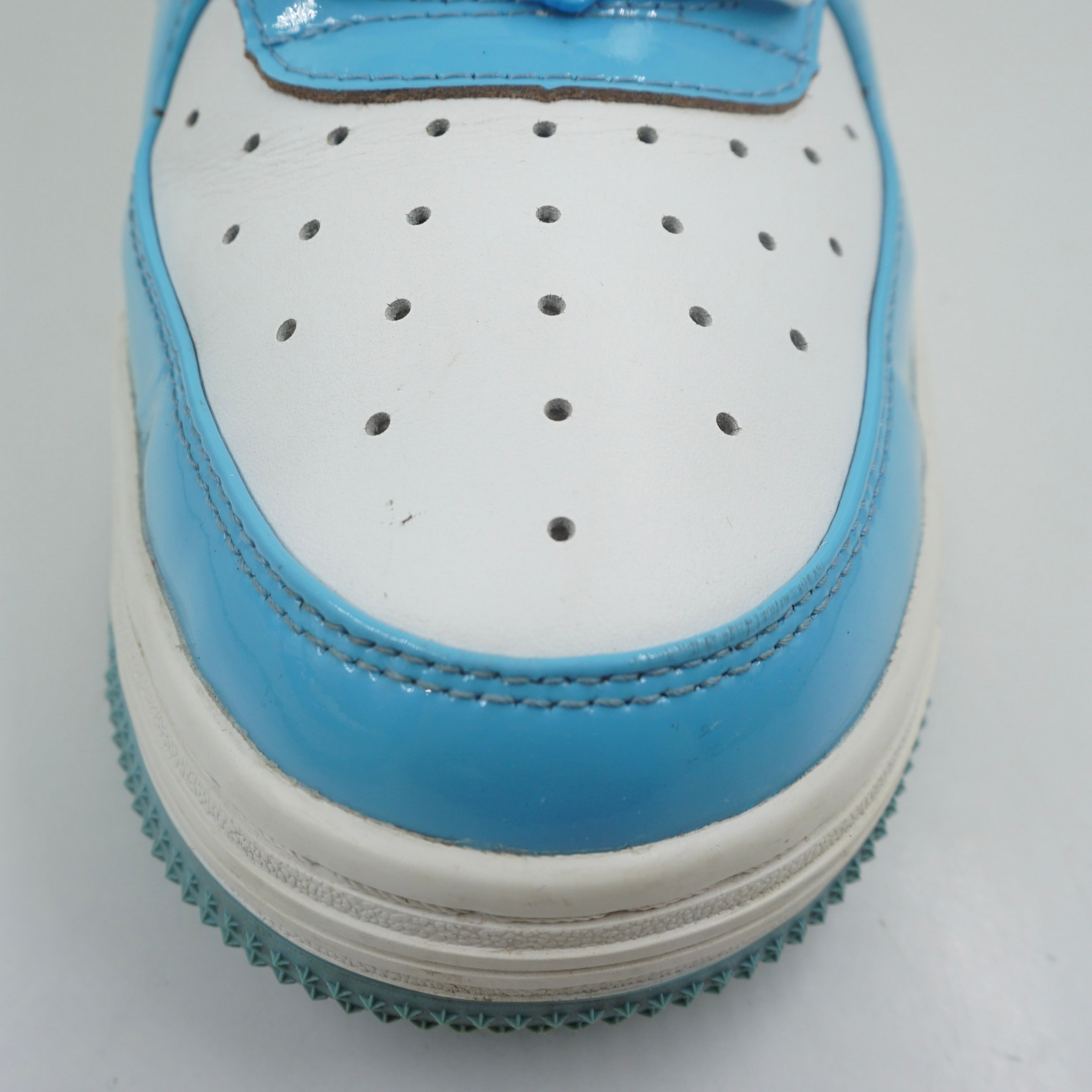 A Bathing Ape Bape Sta Patent Leather Blue White