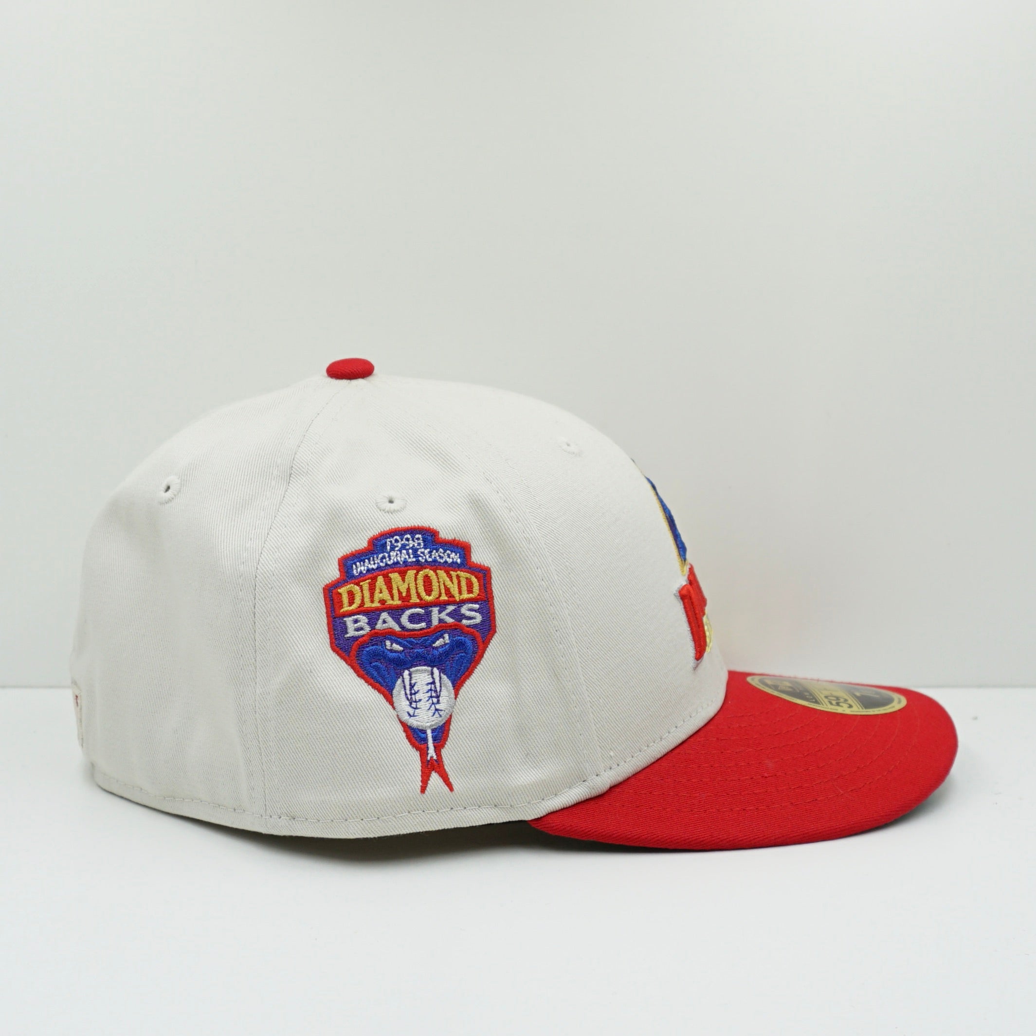 New Era Cooperstown Arizona Diamondbacks Beige Red Low Profile Fitted Cap