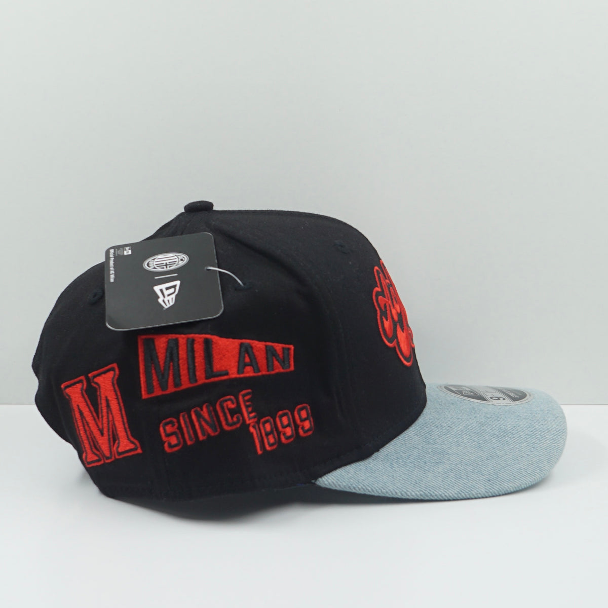 New Era AC Milan Black & Denim Snapback Cap