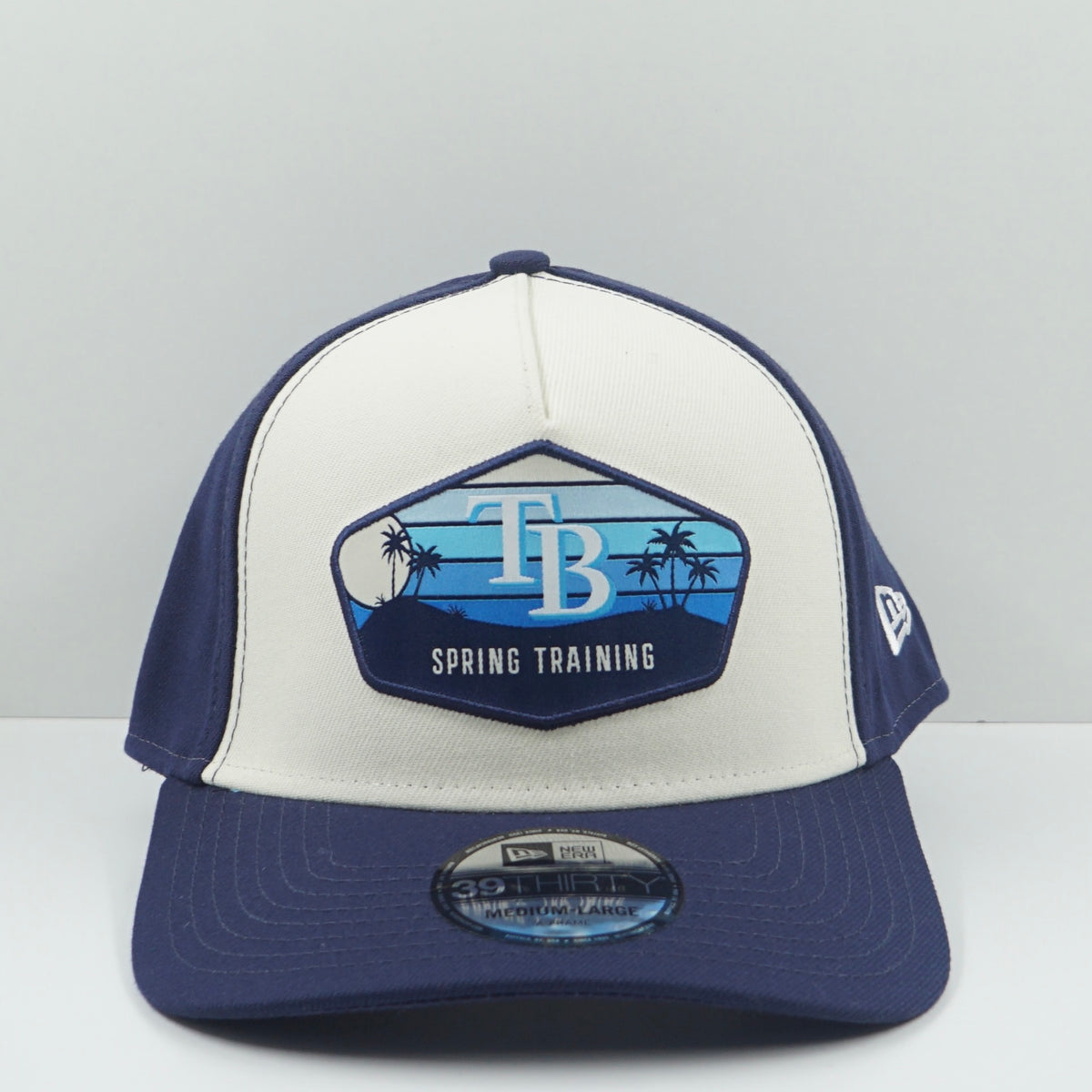 New Era Tampa Bay Rays Spring Training Navy White A-Frame Fitted Cap
