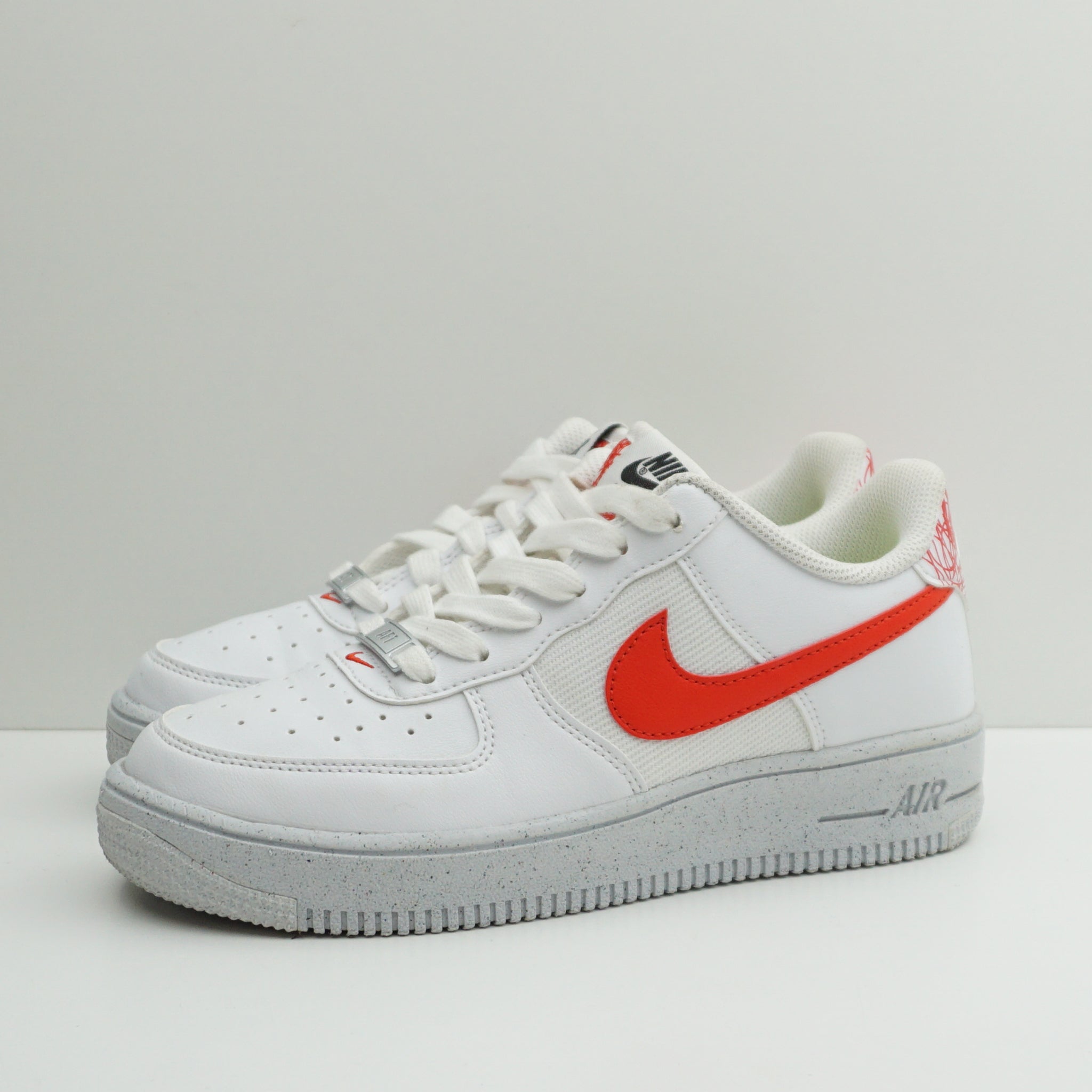 Nike Air Force 1 Crater Next Nature White Habonero Red (GS)