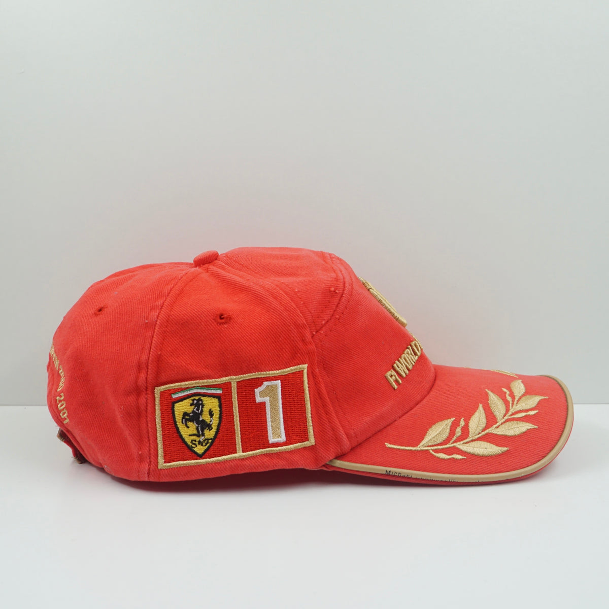 Vintage Ferrari 2001 Michael Schumacher F1 World Champion Red Adjustable Cap