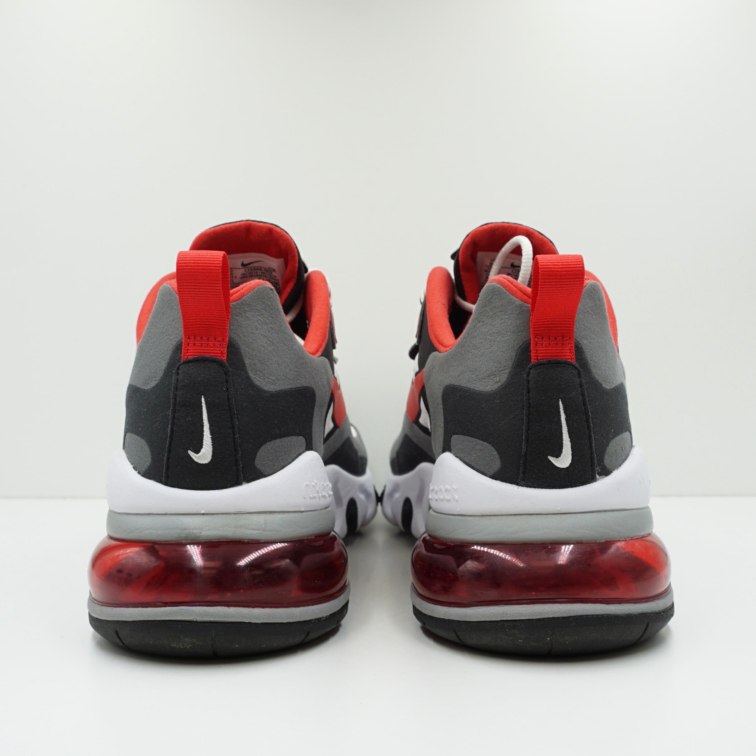 grey and red air max 270 react