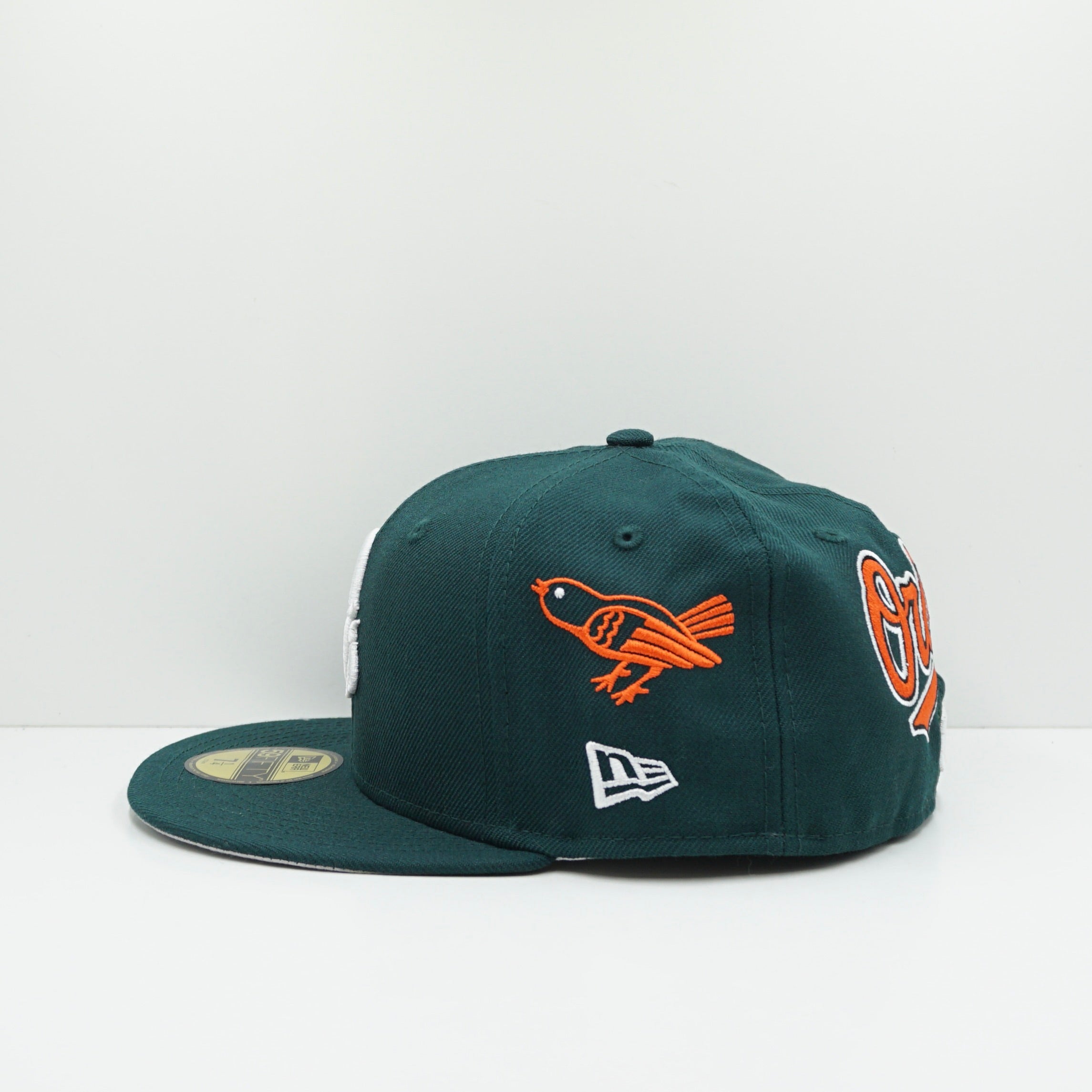 New Era Cooperstown Baltimore Orioles Multi Logo Green Fitted Cap