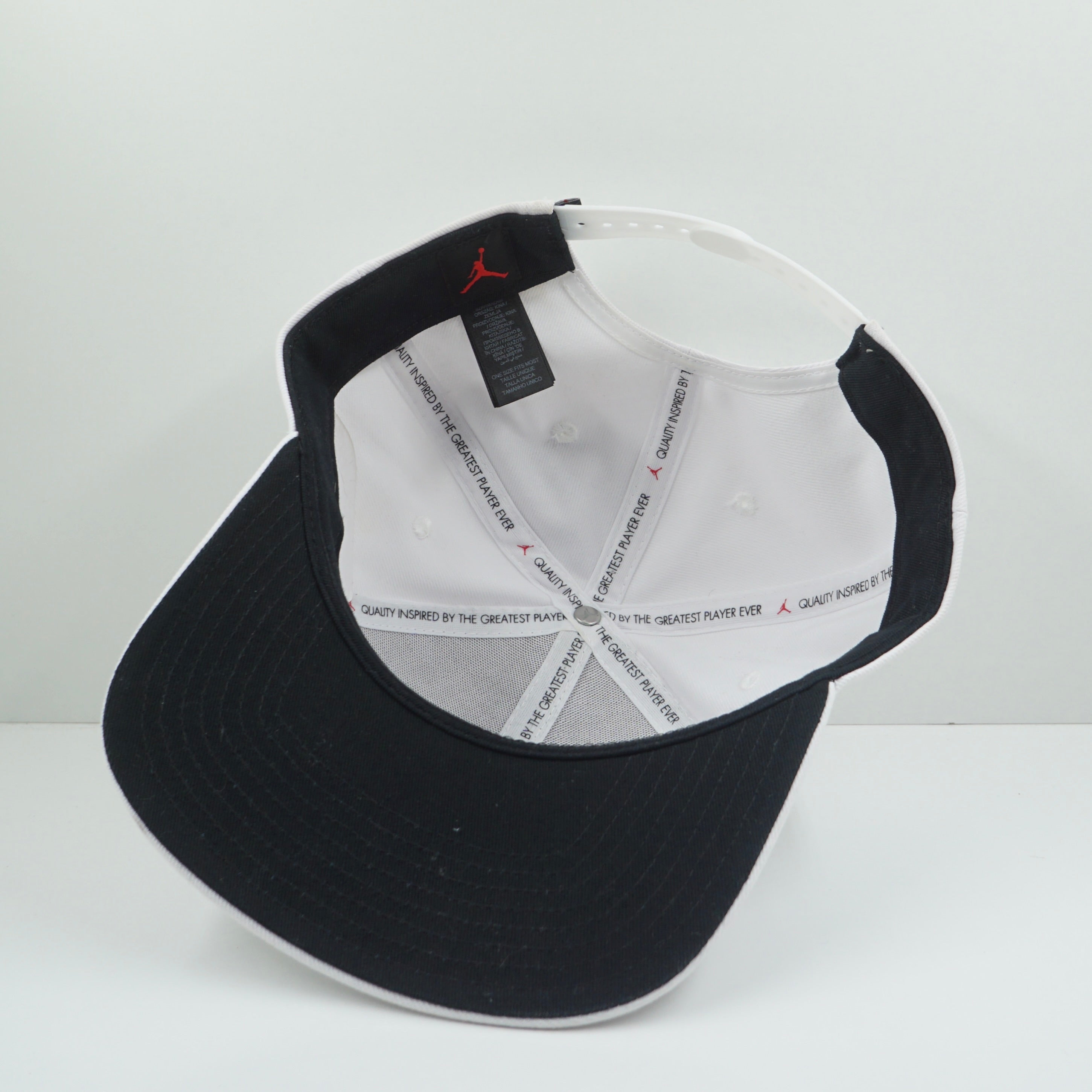 Jordan Pro Jumpman White Snapback Cap