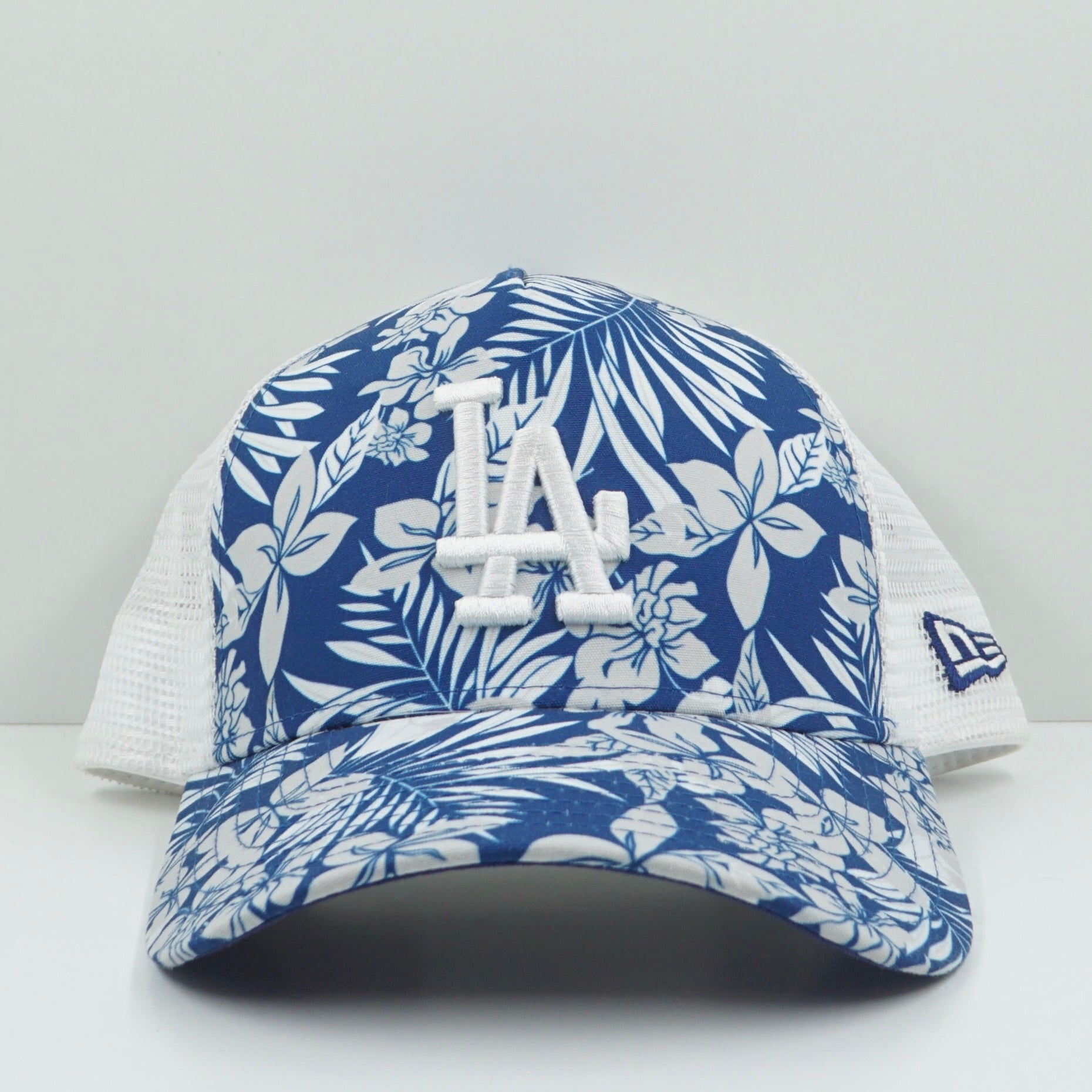 New Era Los Angeles Dodgers MLB Infill Pattern Blue White Trucker Snapback Cap