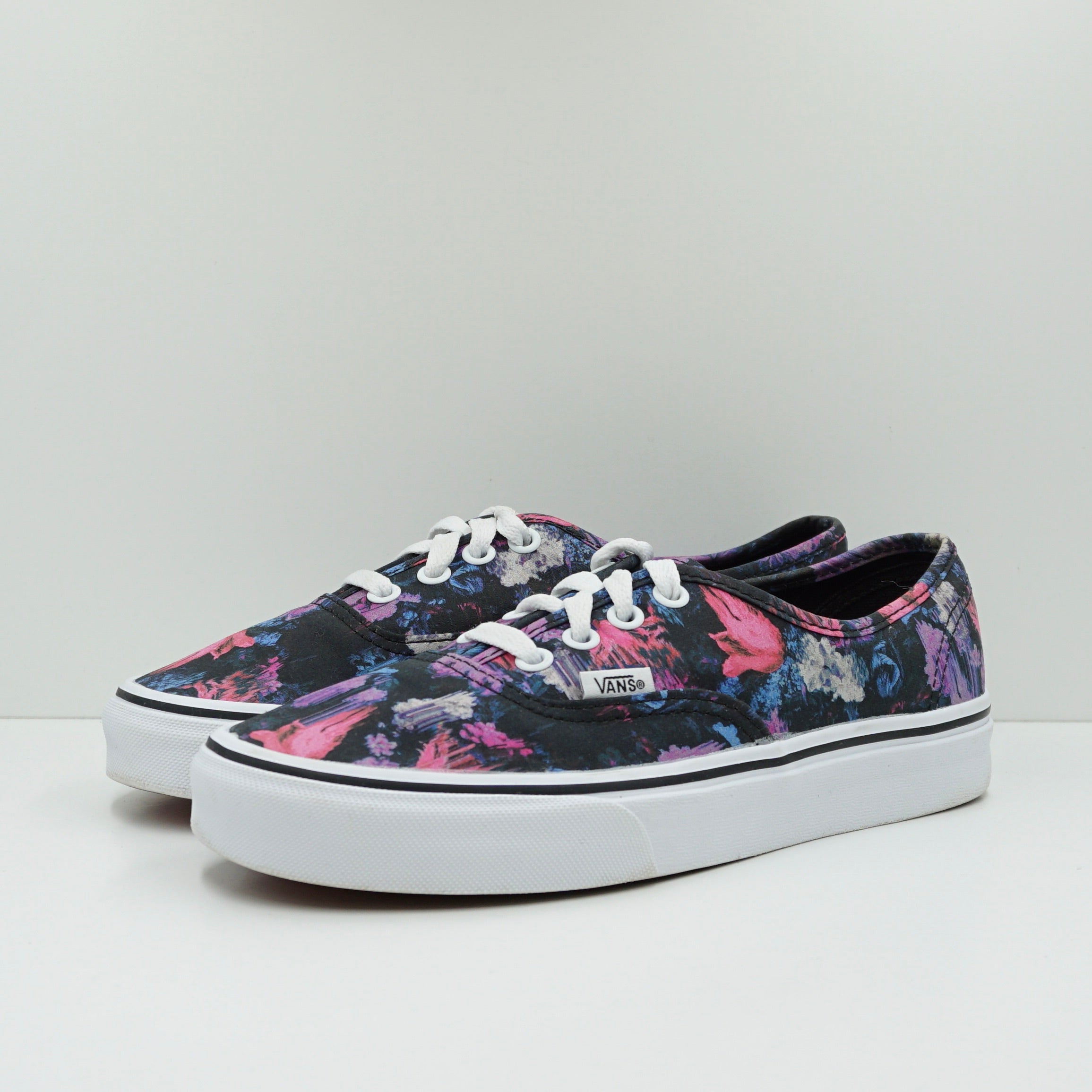 Vans Authentic Black Floral Pattern
