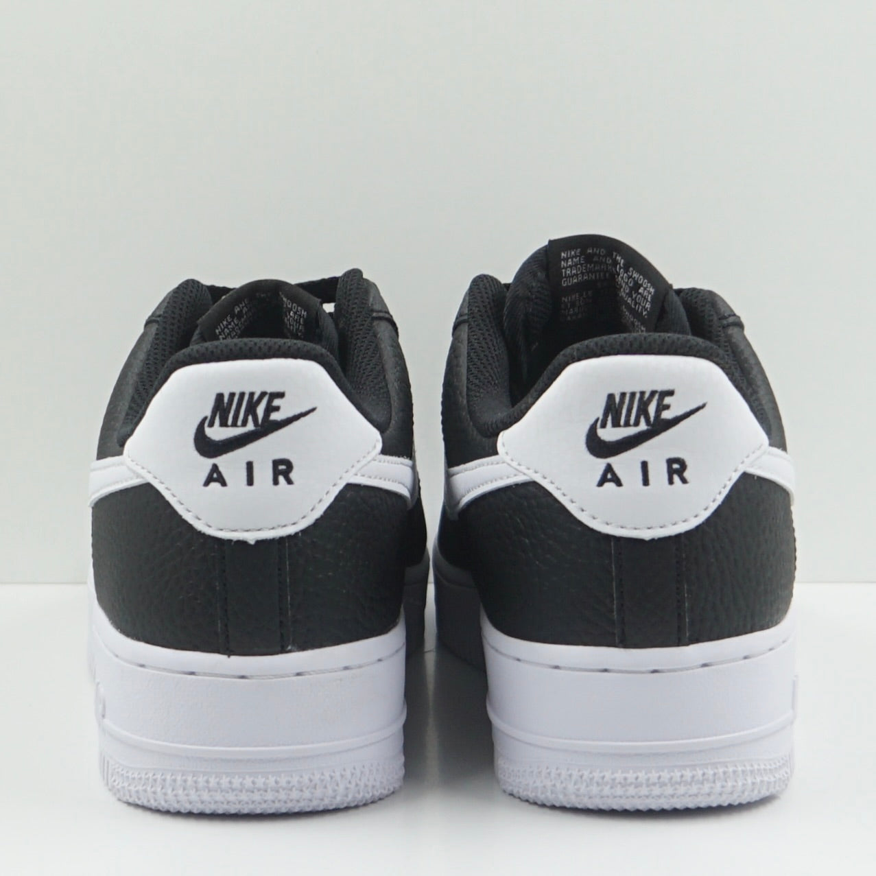 Nike Air Force 1 Low '07 Black White Pebbled Leather