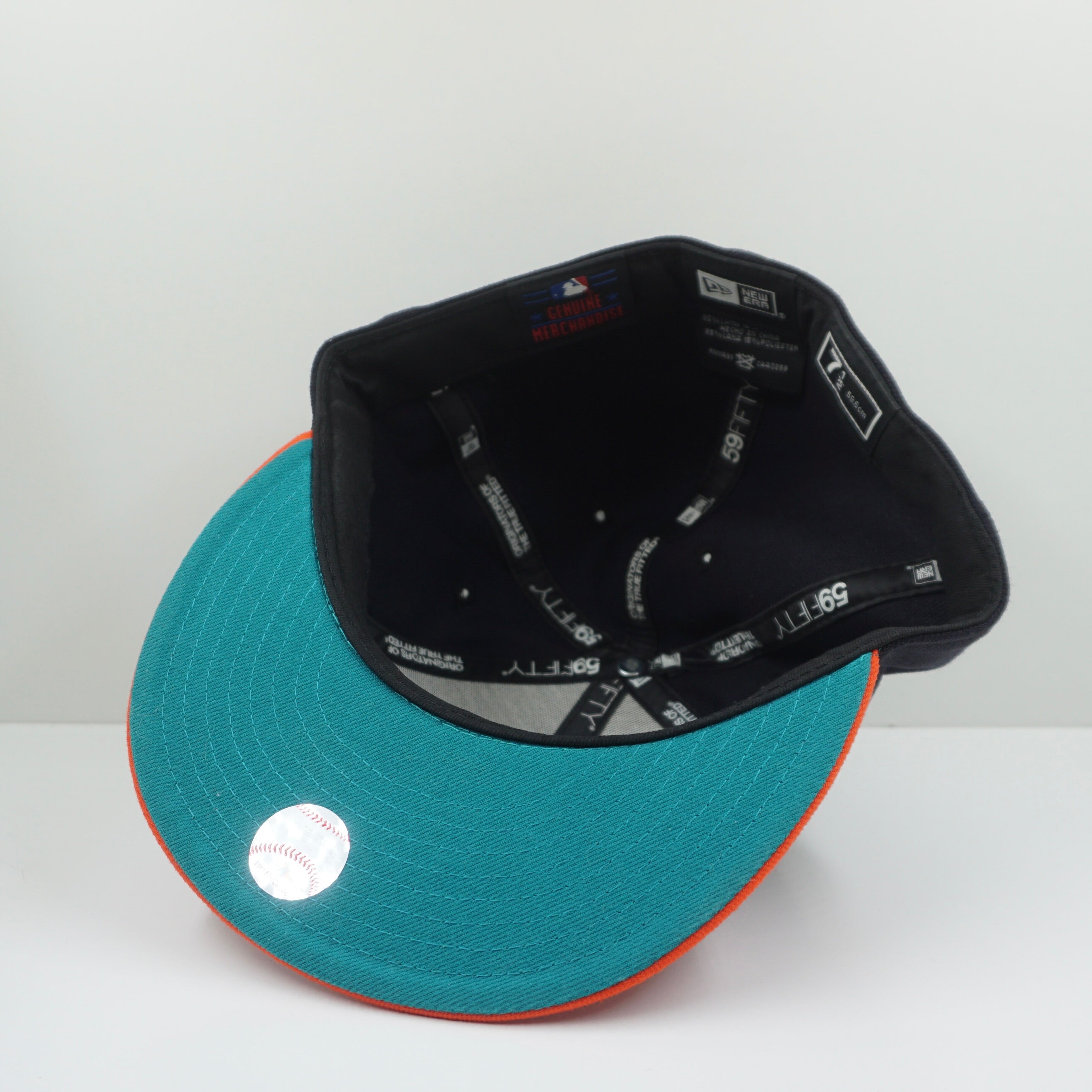 New Era 59fifty Florida Marlins Orange Fitted Cap