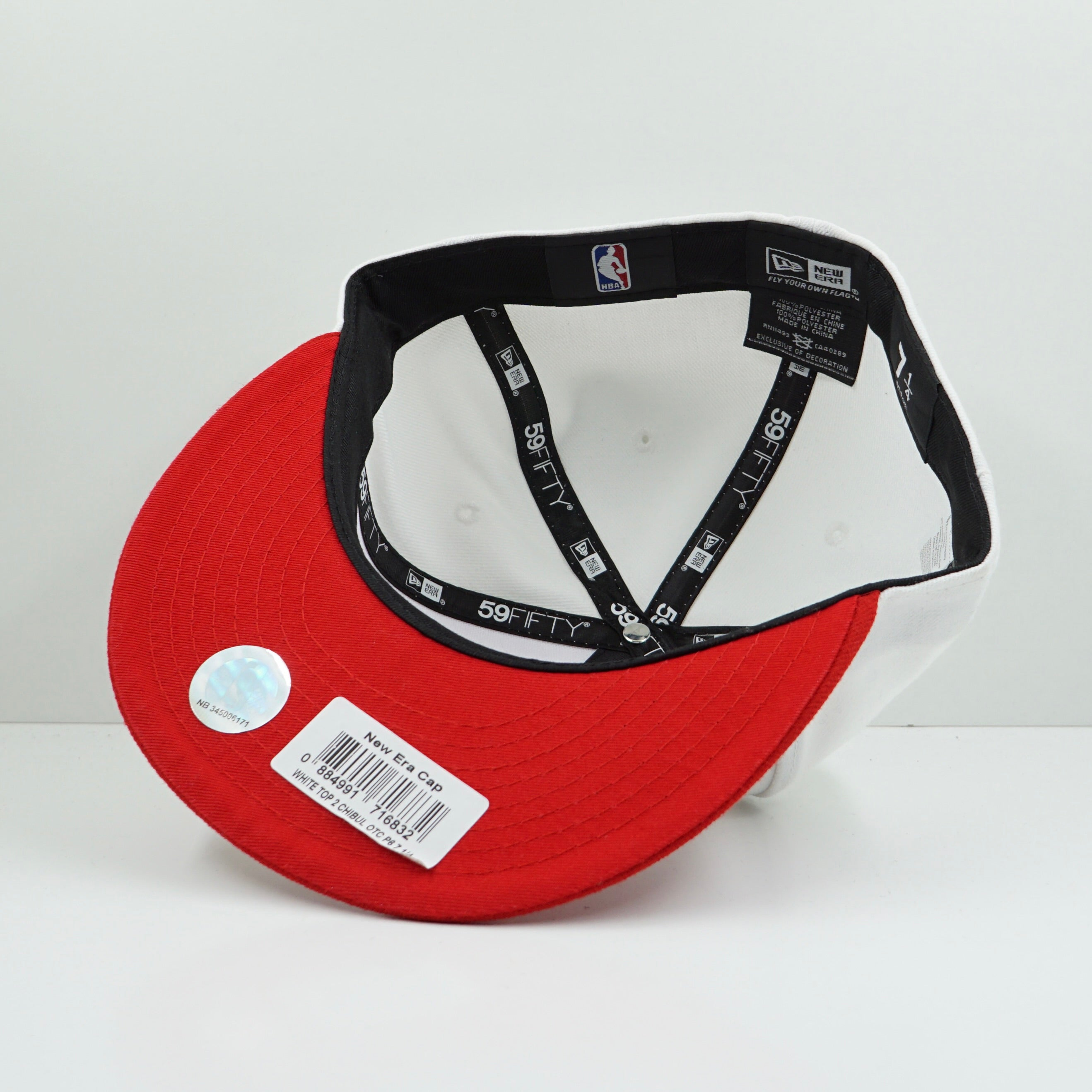New Era Chicago Bulls White Red Fitted Cap