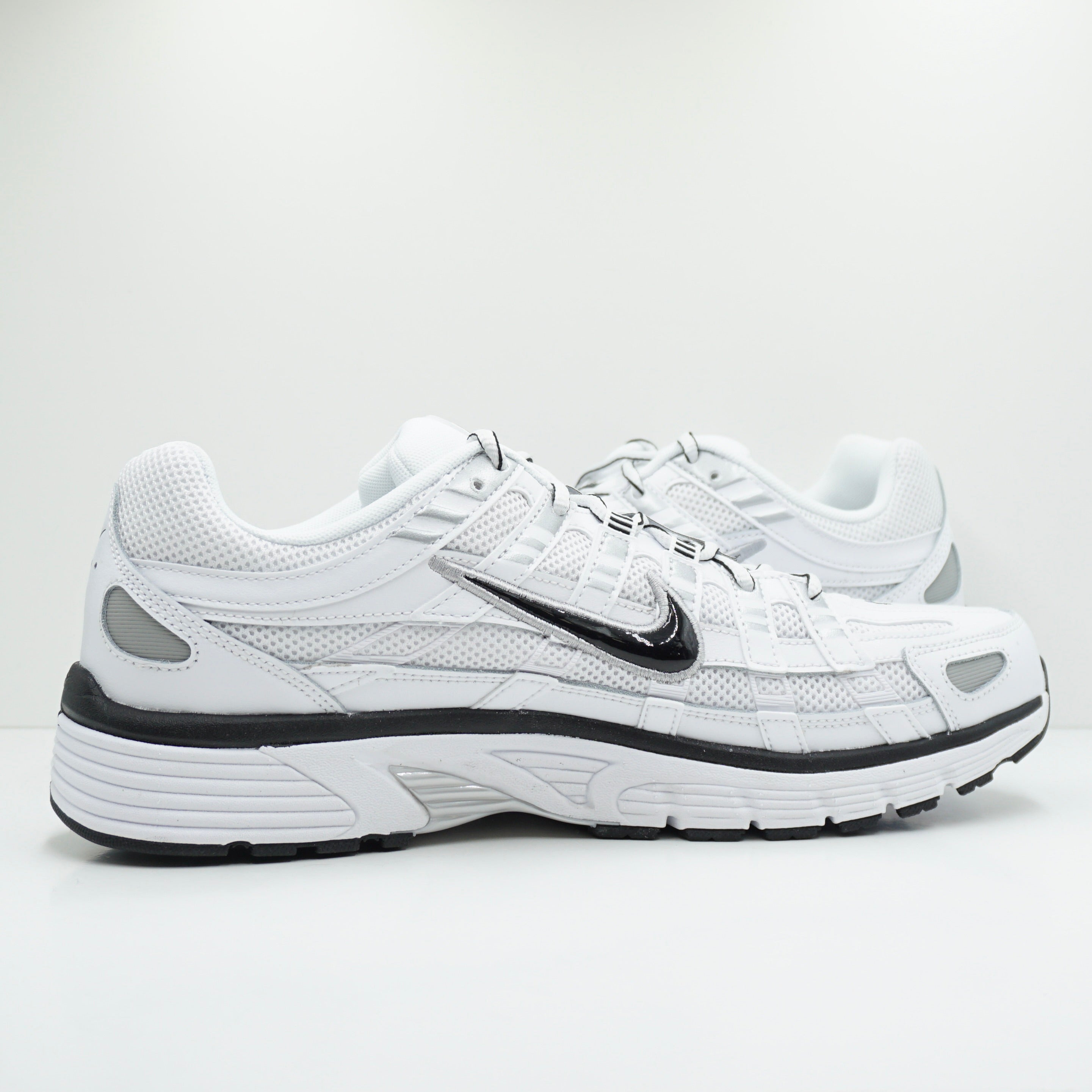 Nike P-6000 White Metallic Silver Black