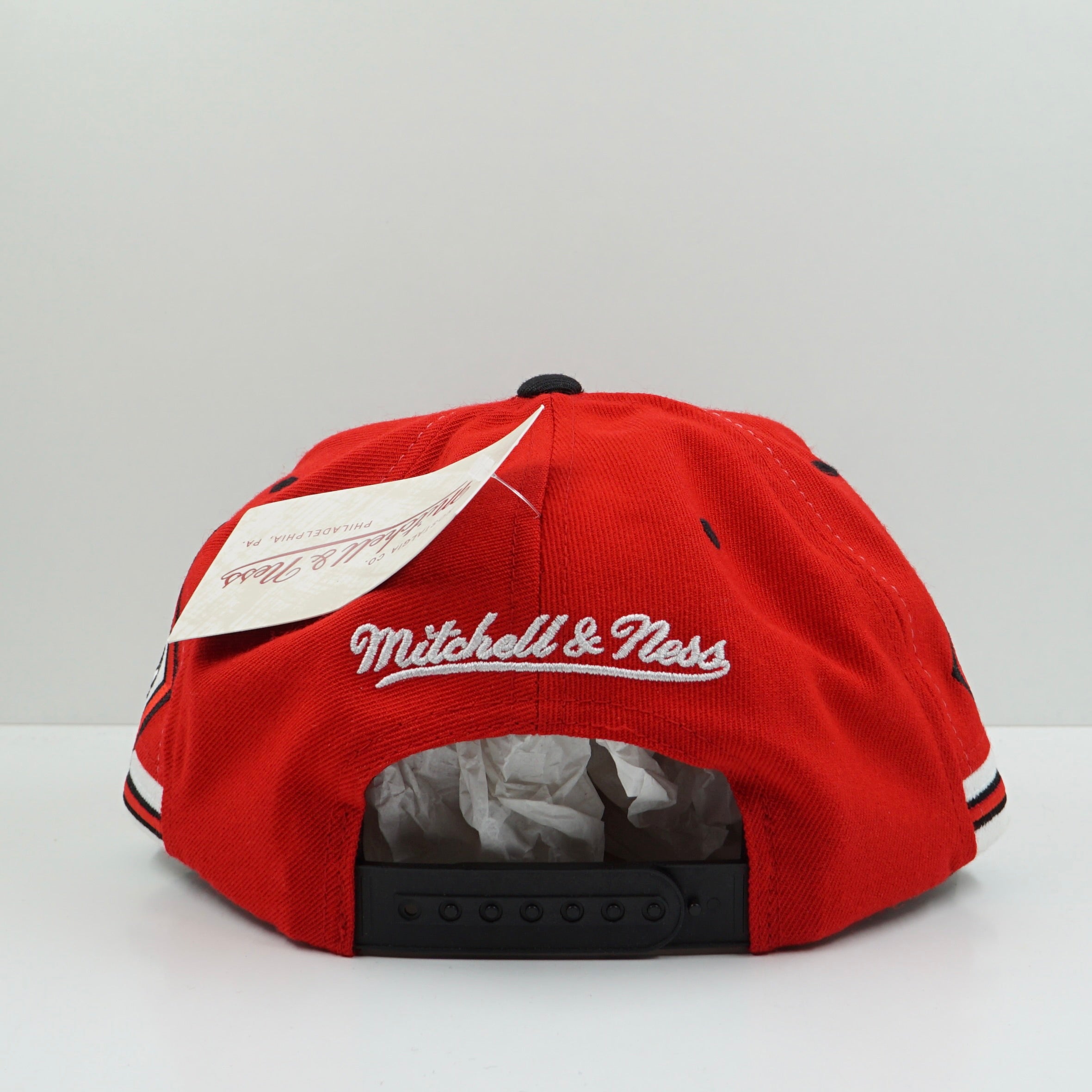 Mitchell & Ness Chicago Bulls Red Black Snapback Cap